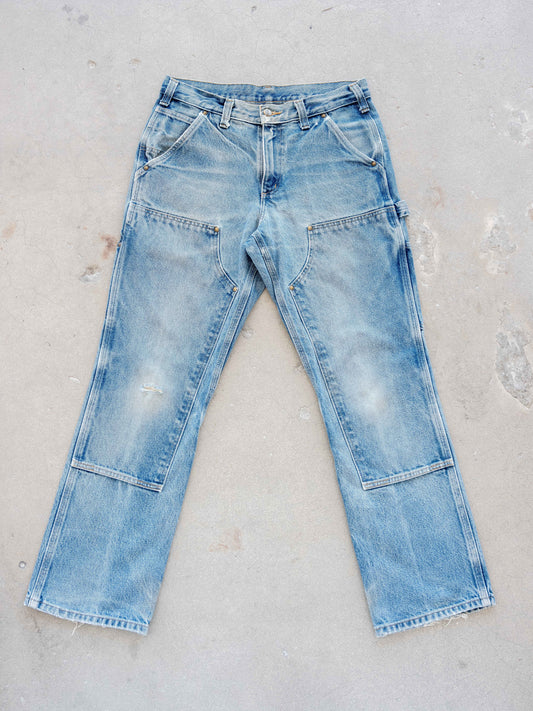 1990’s/2000’s Faded Midwash Denim Carhartt Doubleknees 33W