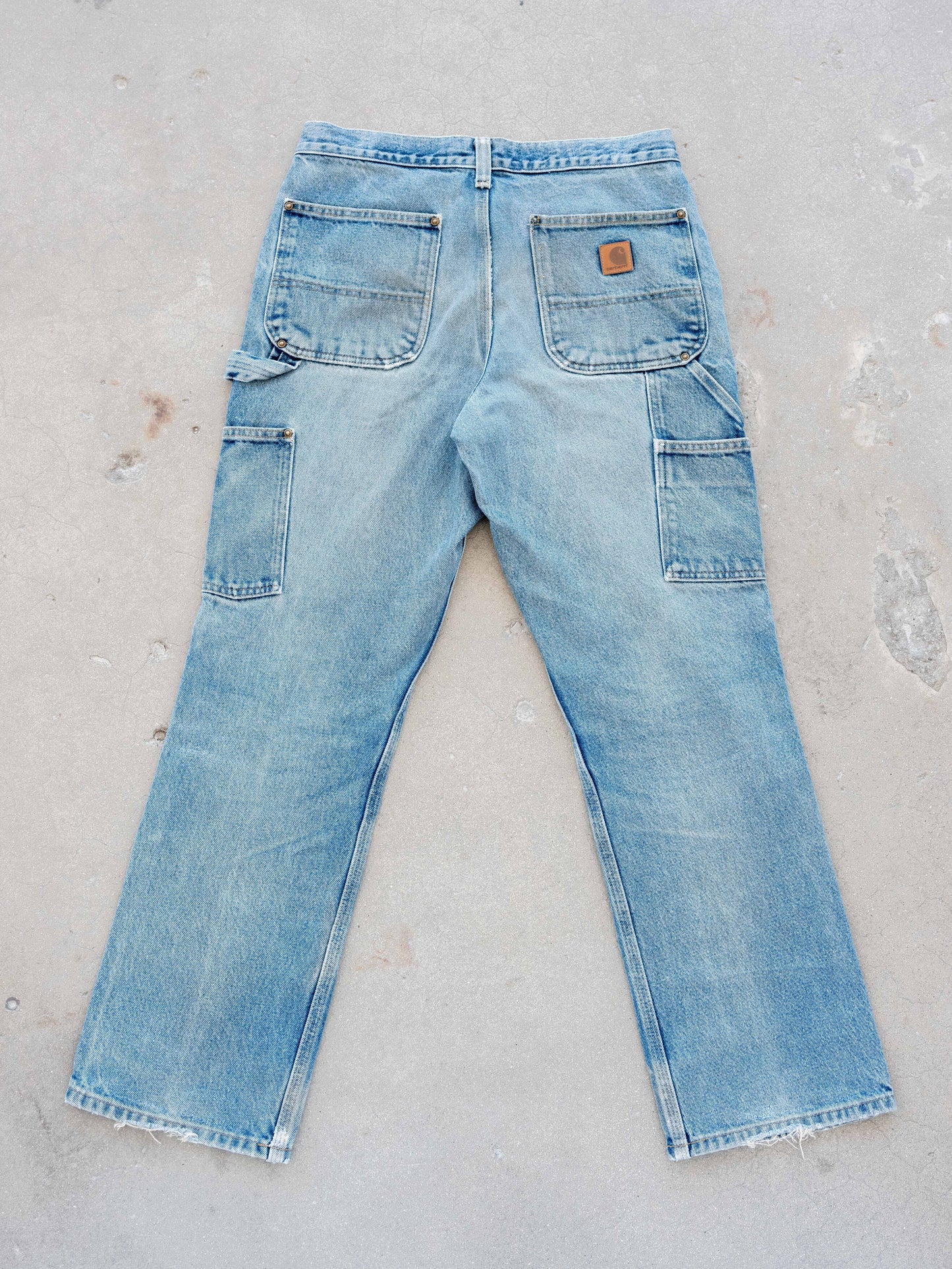 1990’s/2000’s Faded Midwash Denim Carhartt Doubleknees 33W