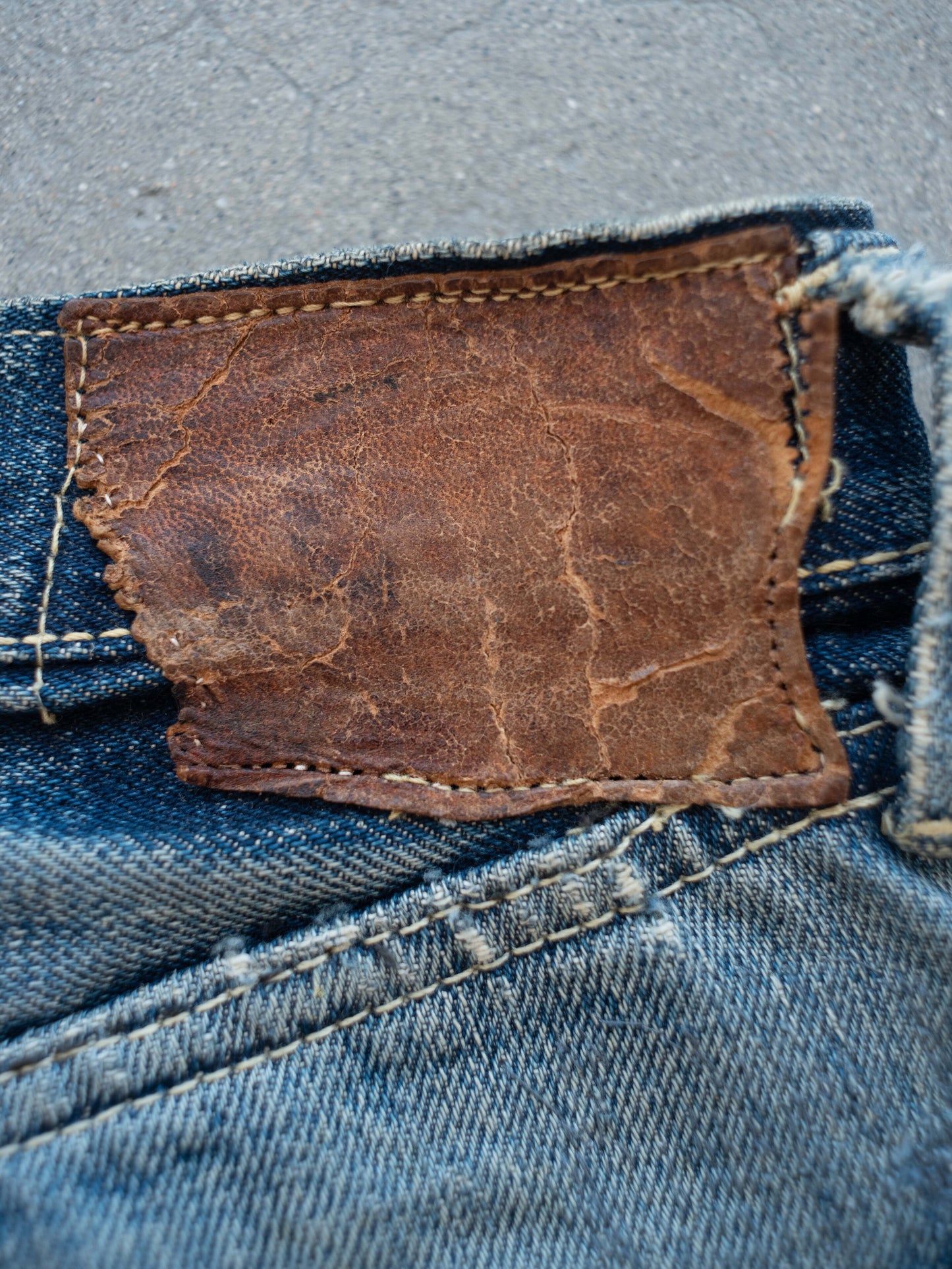 1950’s Levi’s 501XX Jerky Patch with Whiskering and Fading 31W