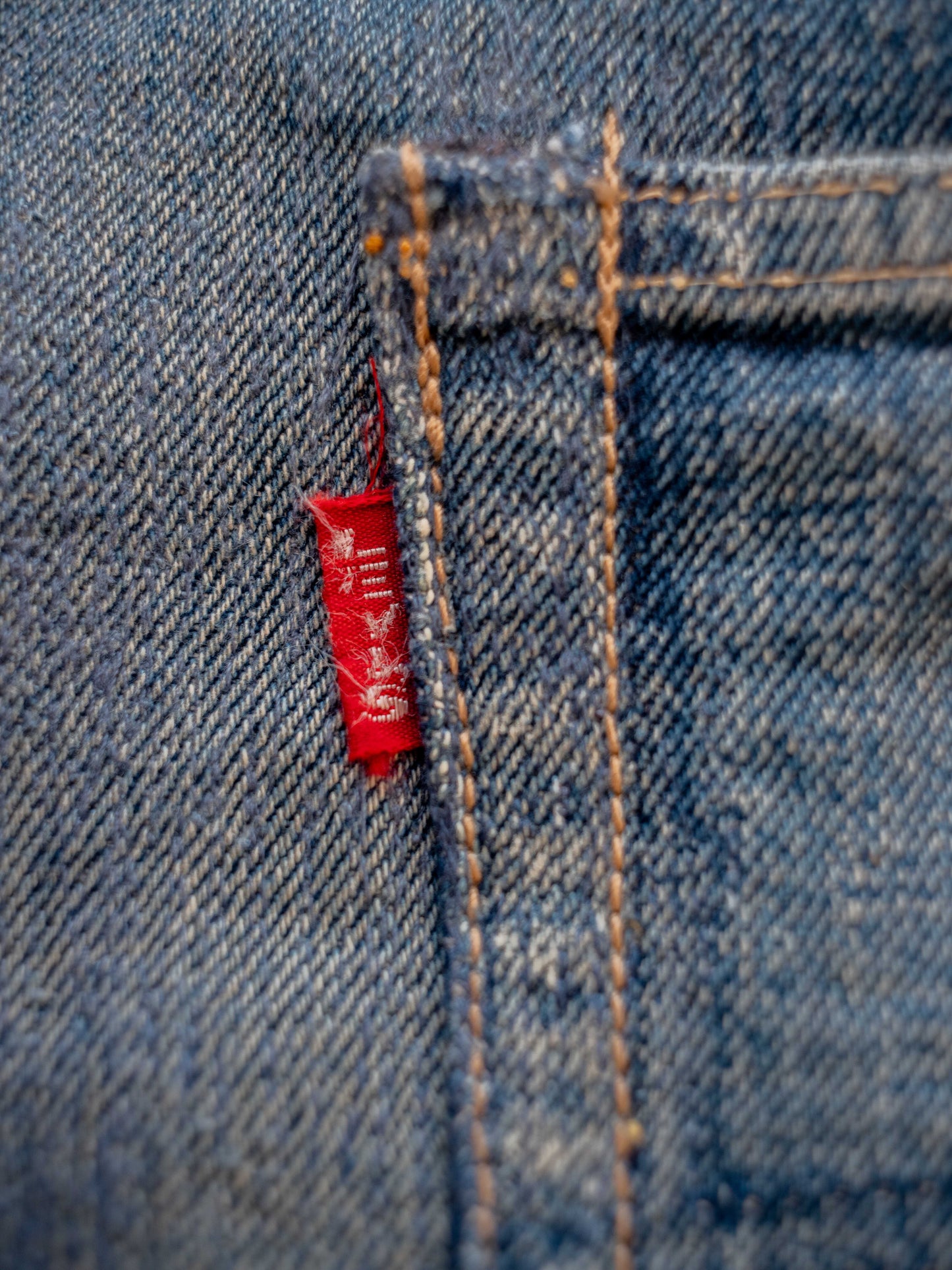 1960’s Levi’s Big E 501 in a Dark Mid with Character 32W