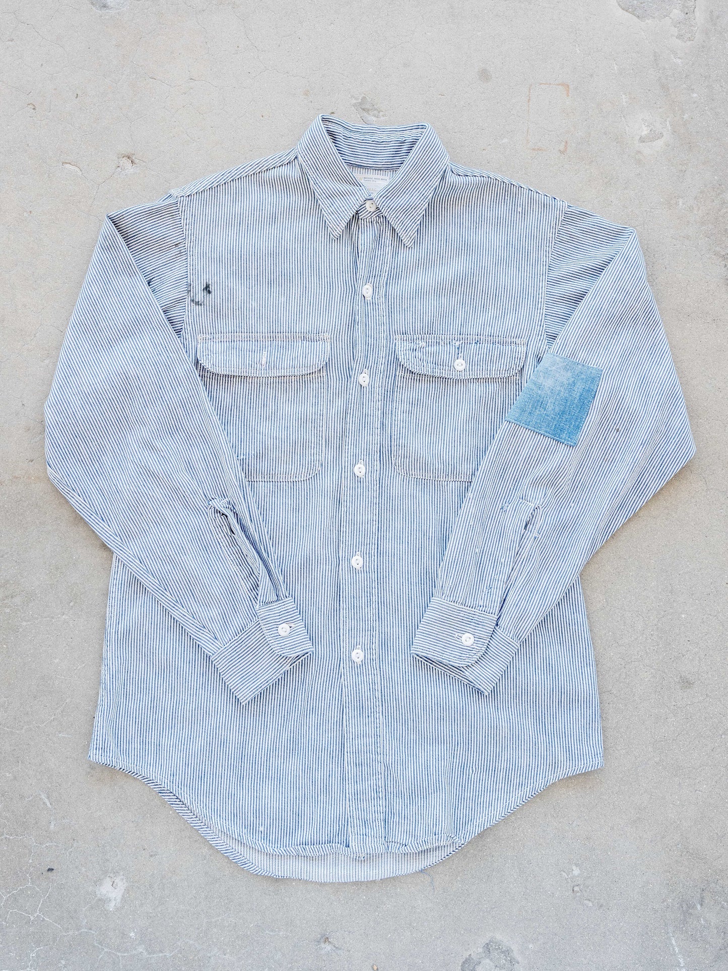 1970’s Faded Big Mac Hickory Striped Shirt with OG repair