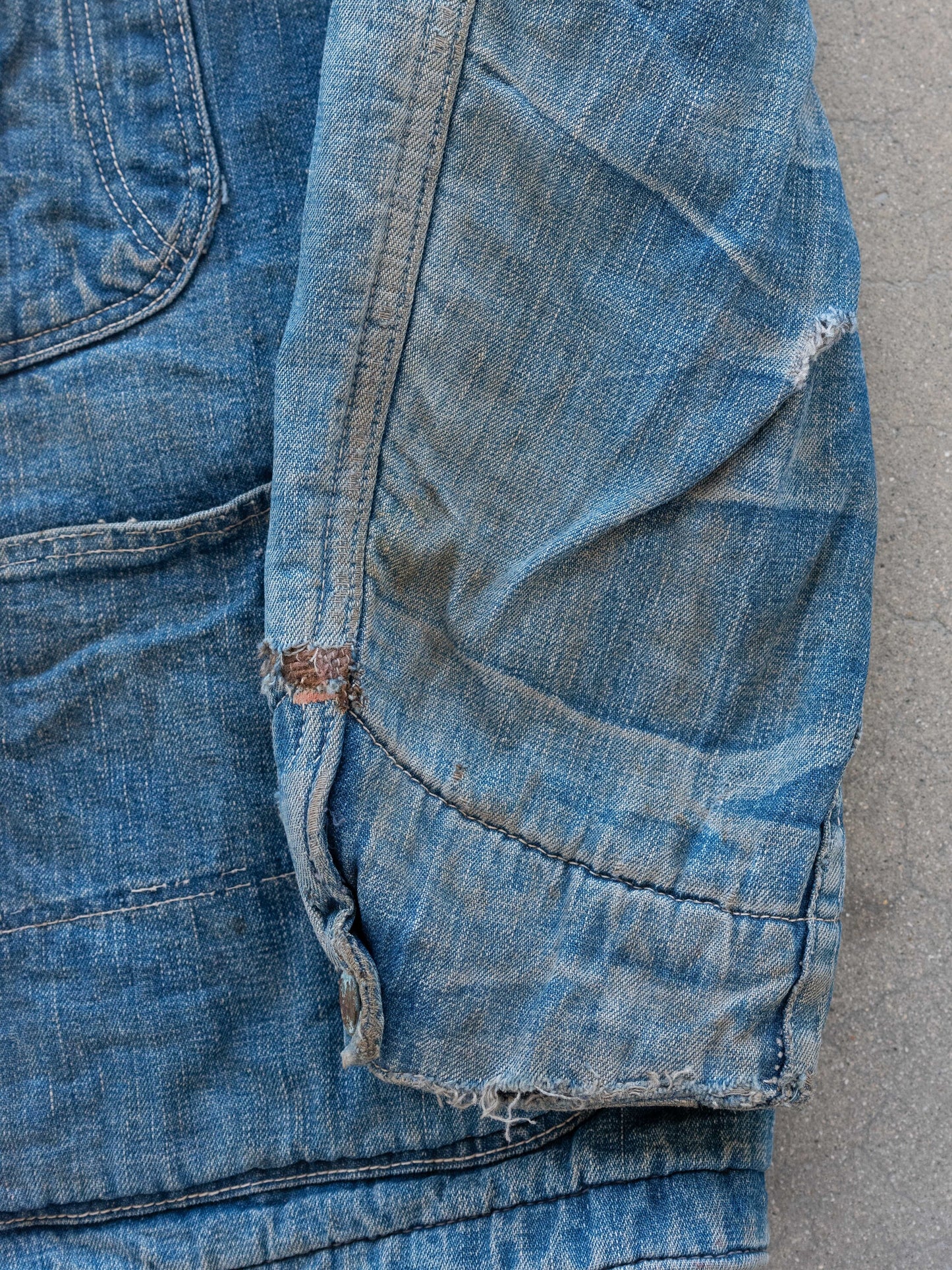 1950’s/1960’s Unbranded Chorecoat with Wool Liner and Intense Fading