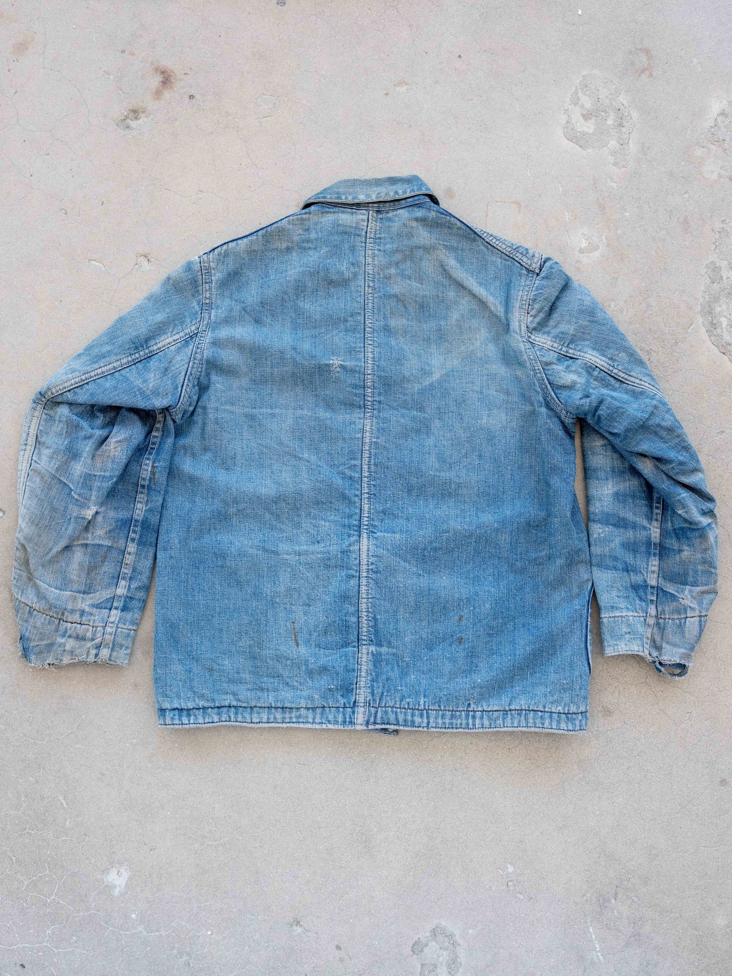 1950’s/1960’s Unbranded Chorecoat with Wool Liner and Intense Fading
