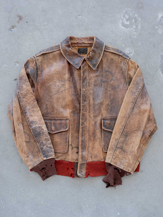 1940’s A2 Jacket with Faded Painted Back and Insane Patina