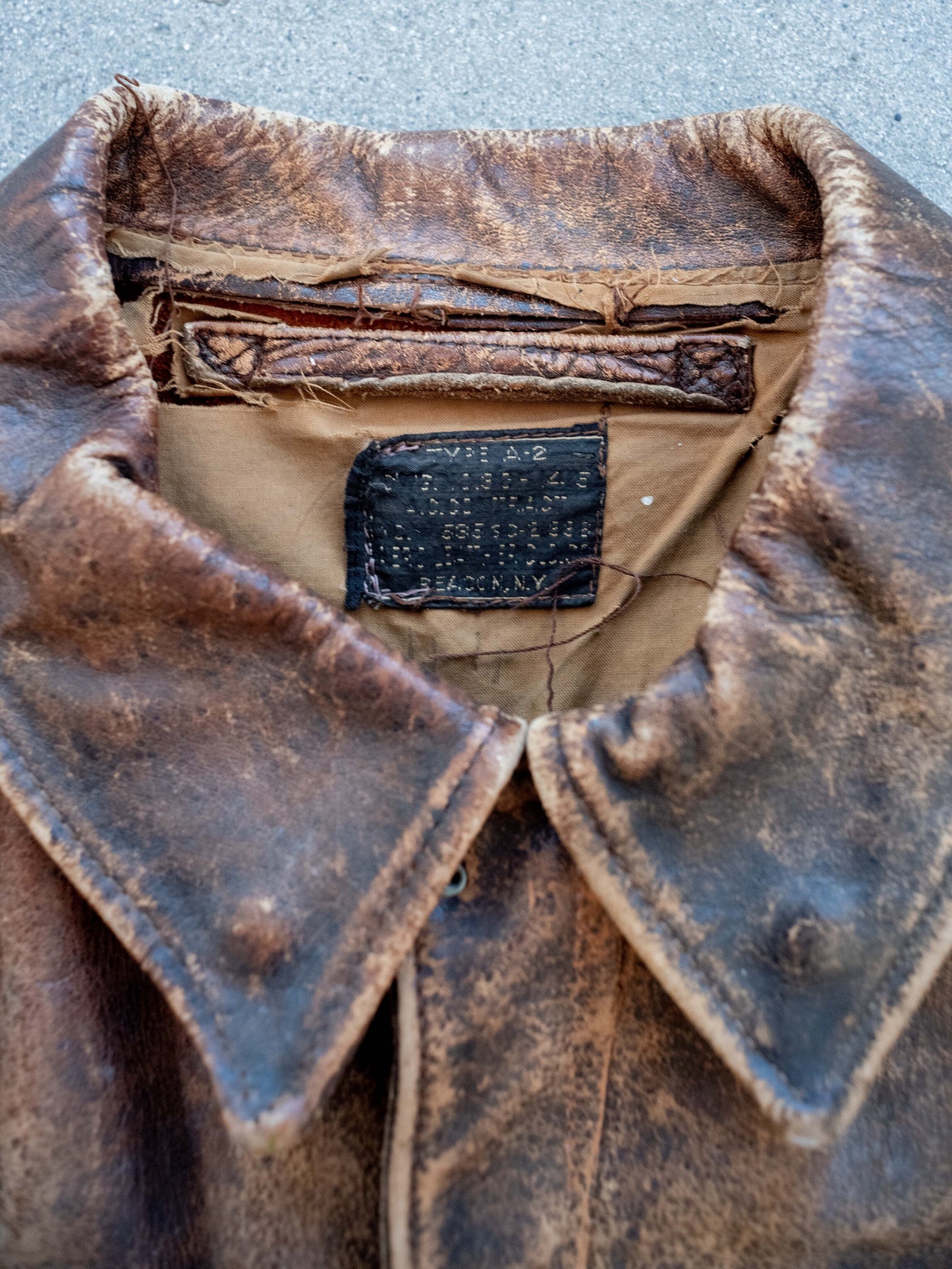 1940’s A2 Jacket with Faded Painted Back and Insane Patina