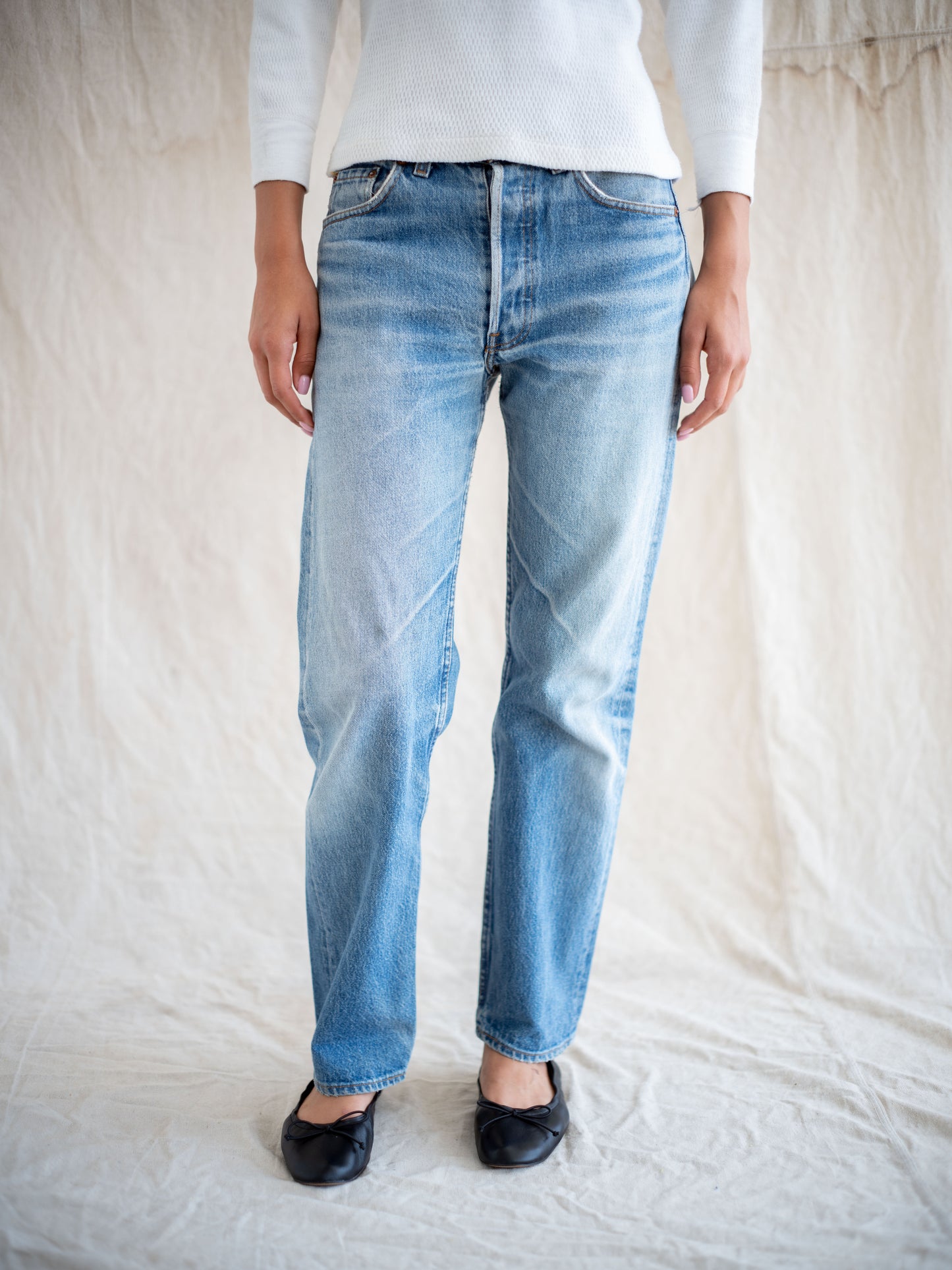 1980’s Levi’s 501 Midwash with Intense Whiskering 31W