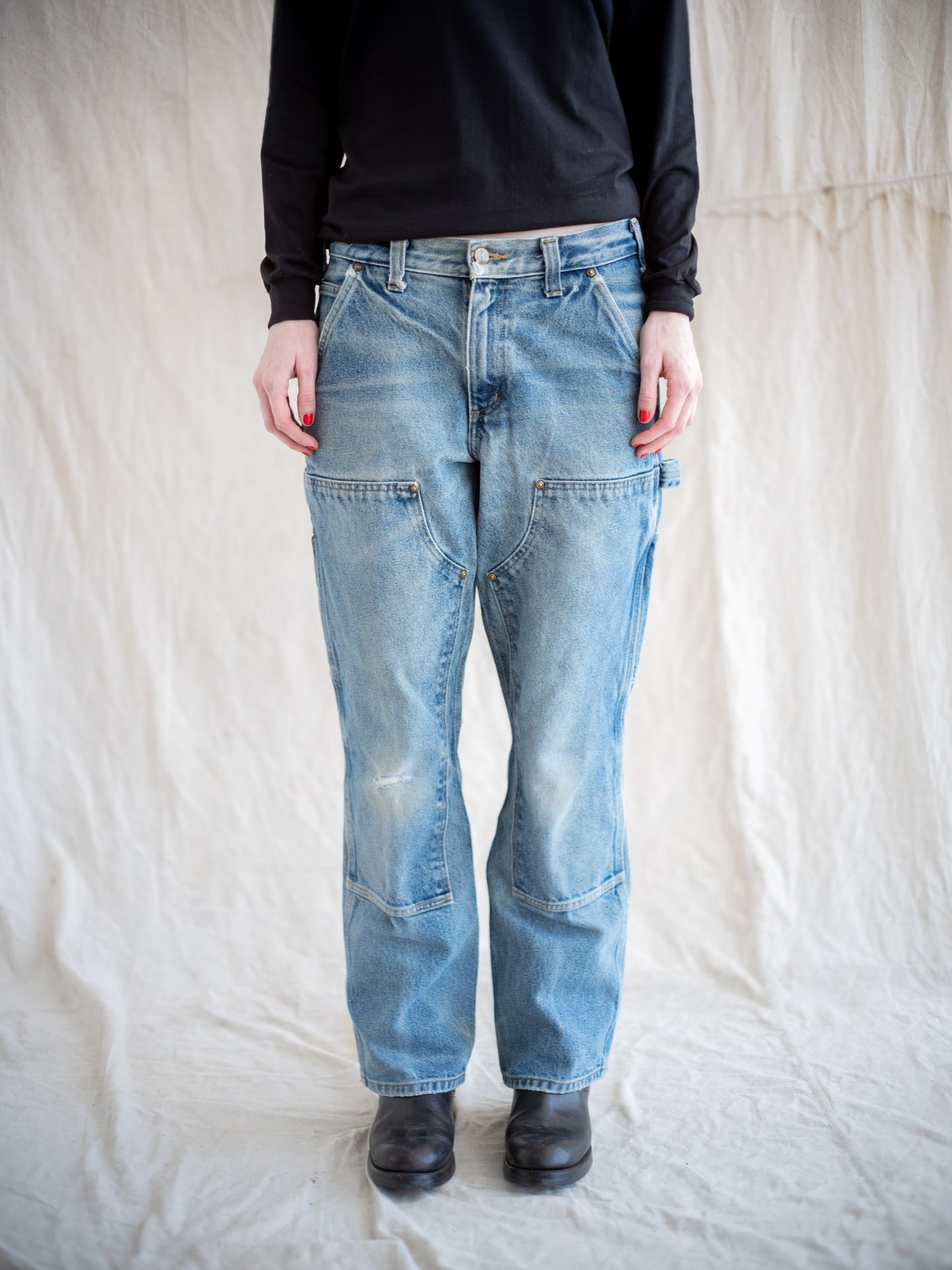 1990’s/2000’s Faded Midwash Denim Carhartt Doubleknees 33W