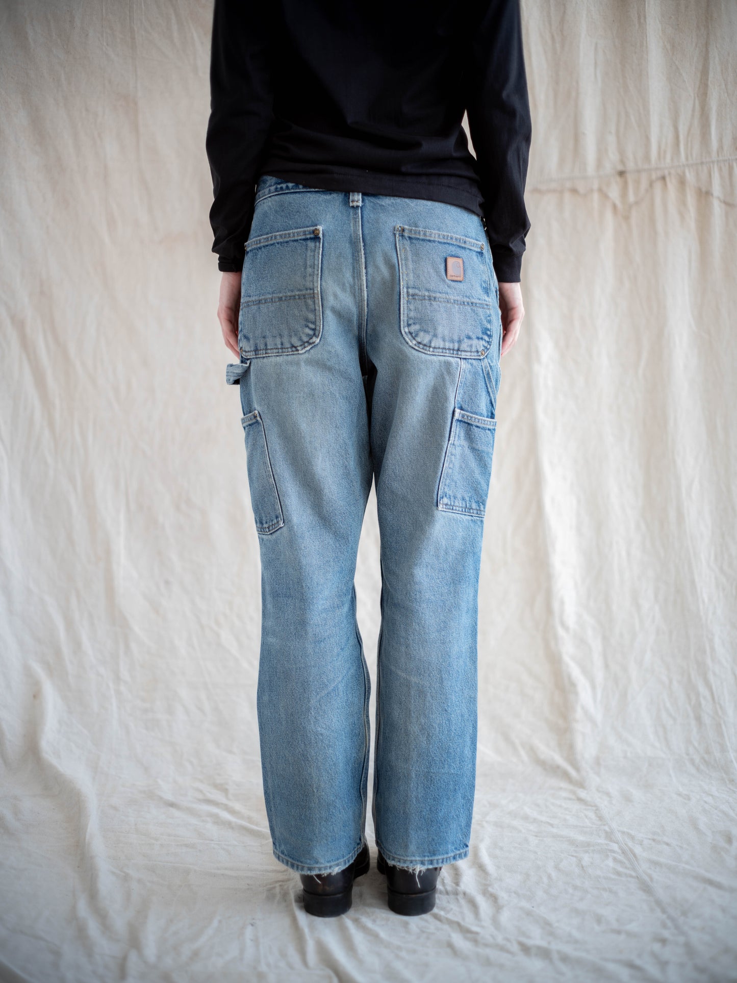 1990’s/2000’s Faded Midwash Denim Carhartt Doubleknees 33W