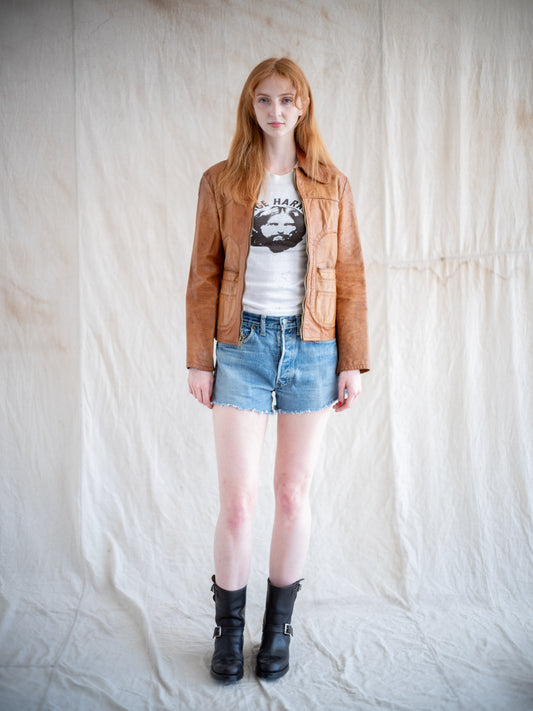1960’s East West Musical Instruments Leather Femme Jacket with Wear