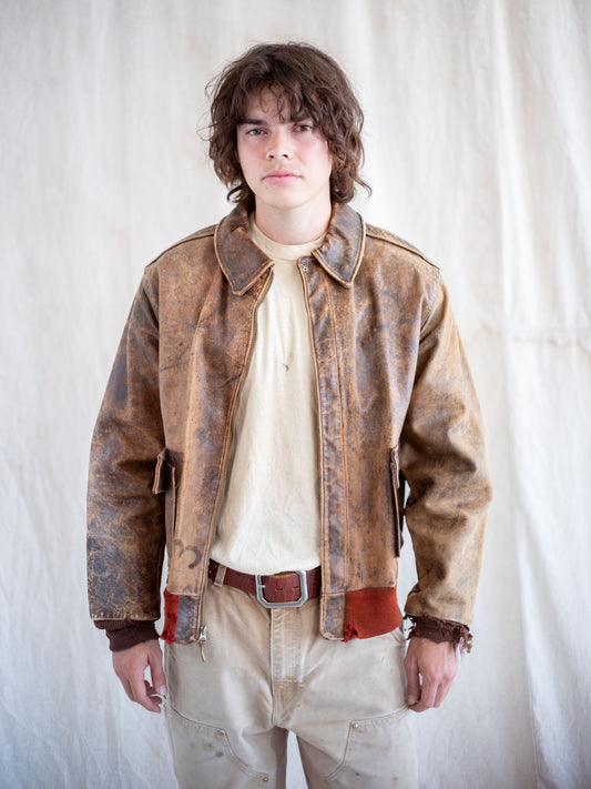 1940’s A2 Jacket with Faded Painted Back and Insane Patina