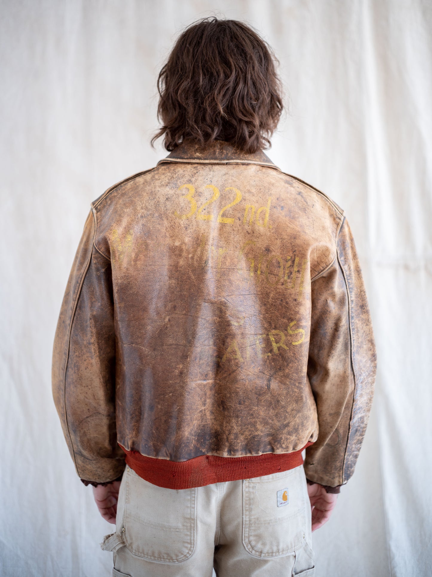 1940’s A2 Jacket with Faded Painted Back and Insane Patina