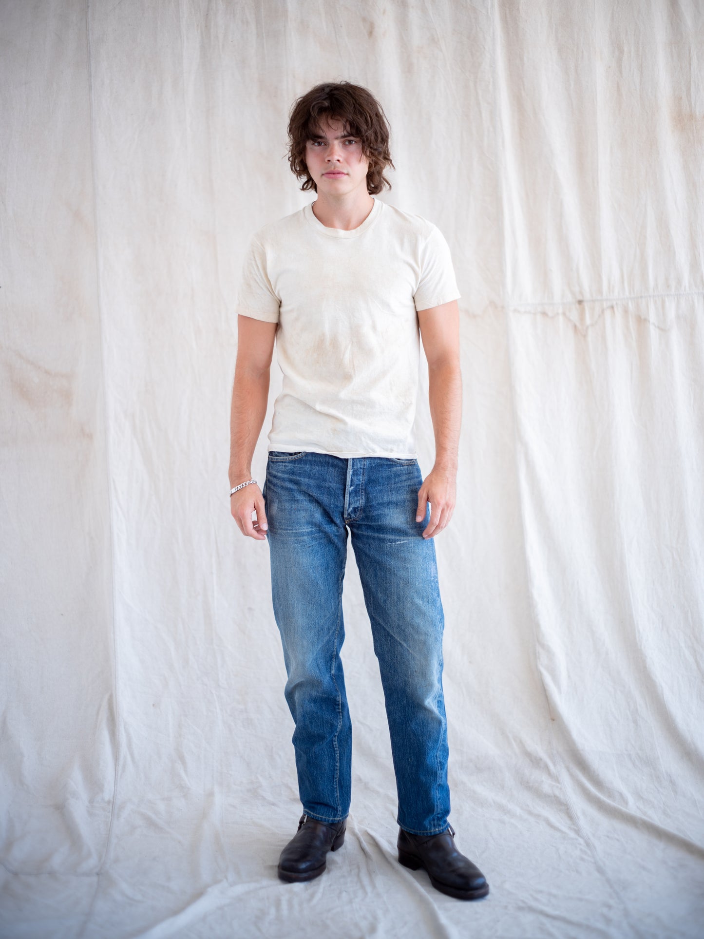 1960’s Levi’s Big E 501 in a Dark Mid with Character 32W