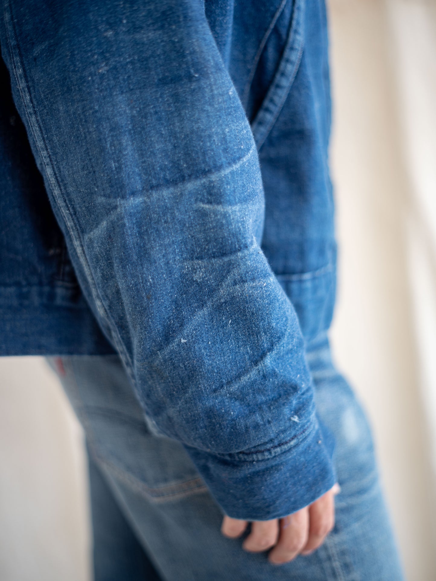 1950’s/1960’s Three Pocket Denim Jacket with Corduroy Collar and Wool Blanket Lining