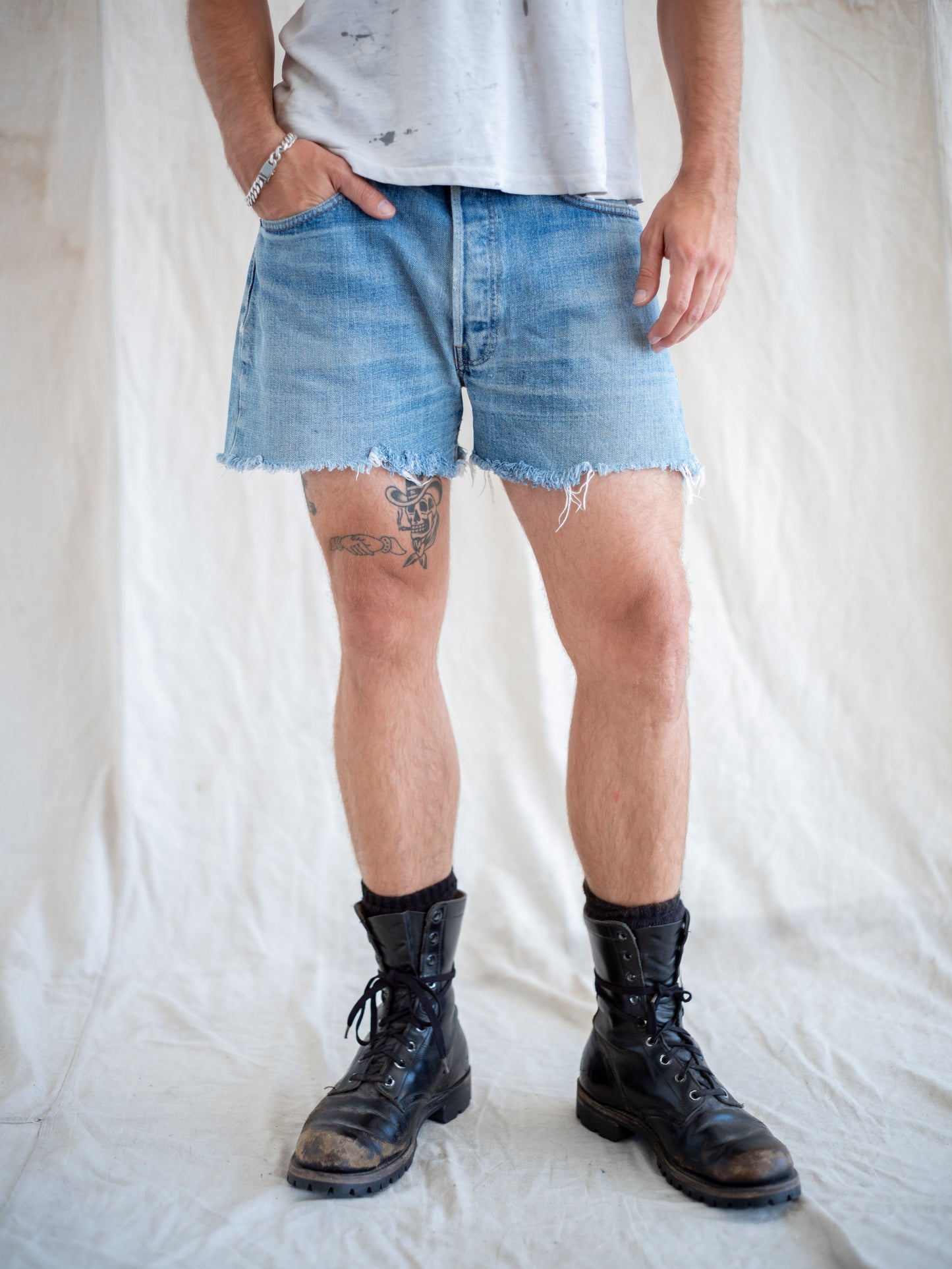 1970’s Levi’s Single Stitch Lightwash Redline 501 Cutoff Shorts 34W