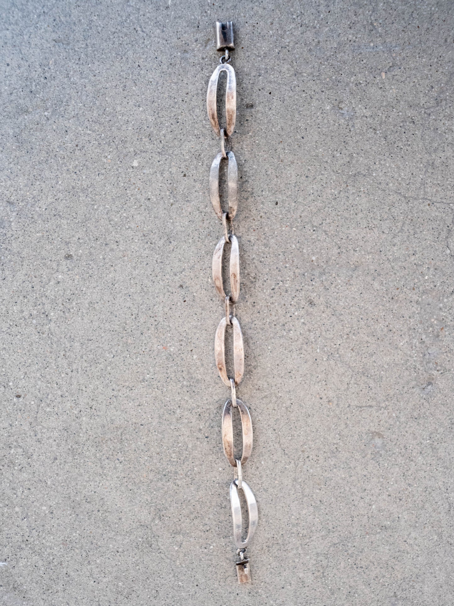 1970's Handmade Abstract Sterling Silver Bracelet