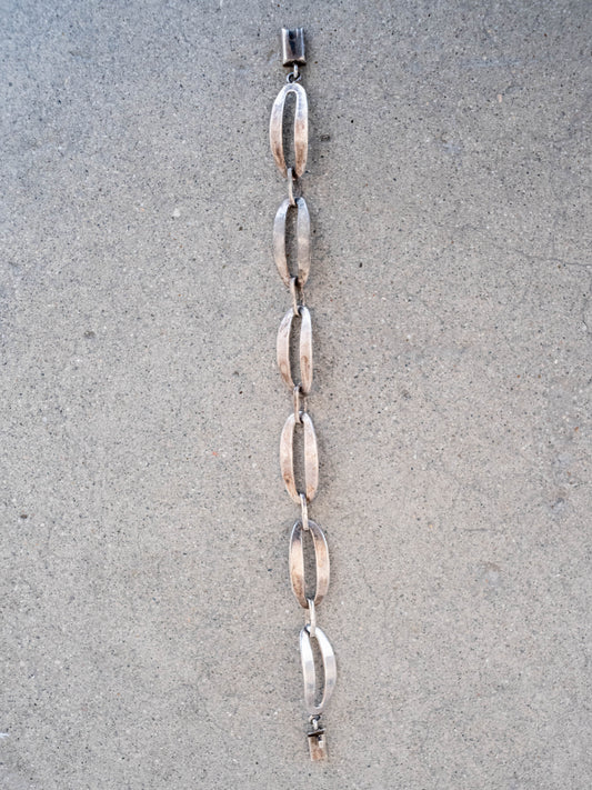 1970's Handmade Abstract Sterling Silver Bracelet
