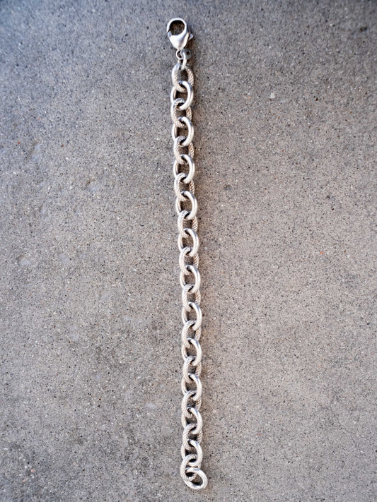 1970's/1980's Sterling Silver Oval Link Bracelet