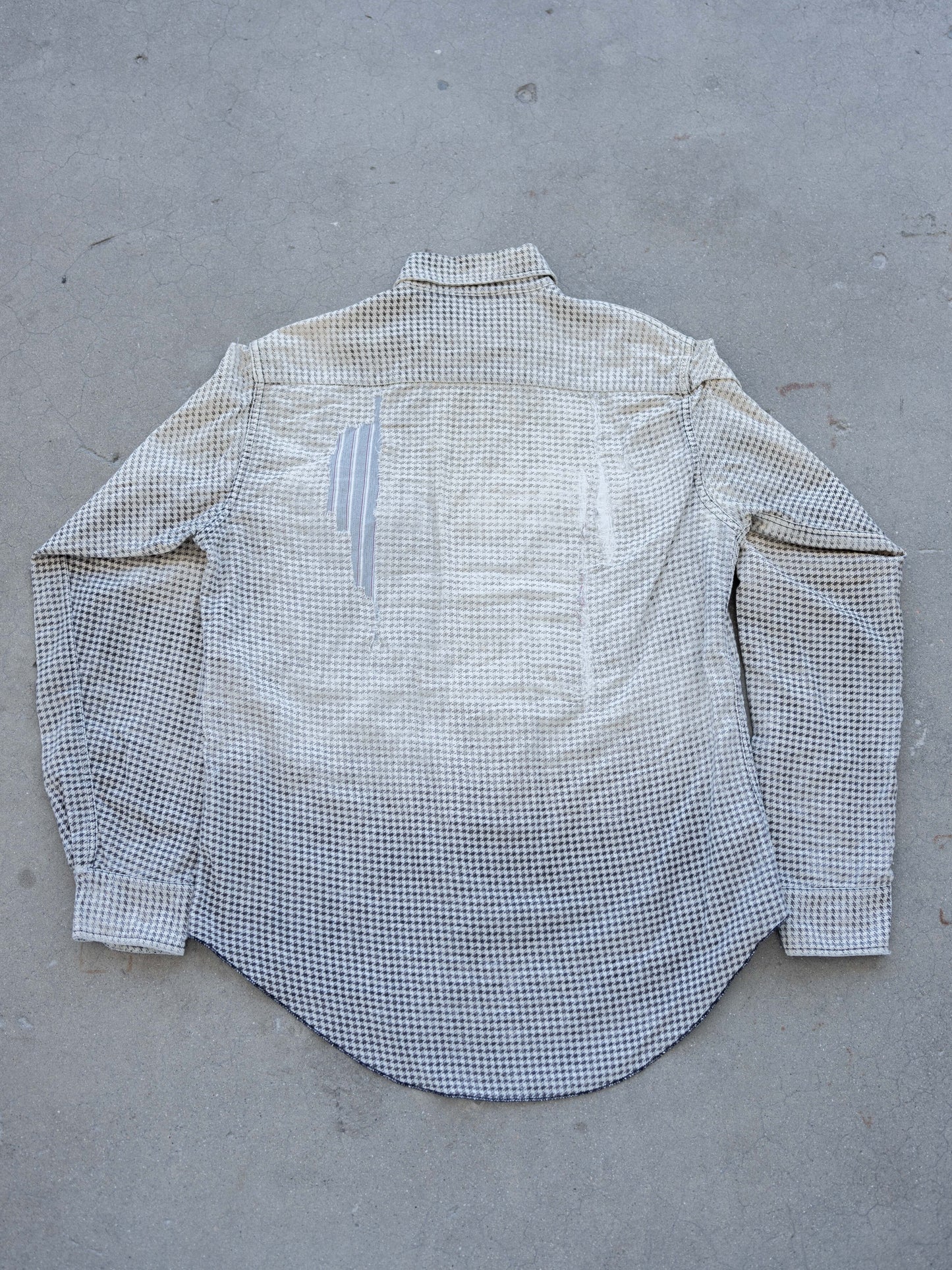 1940’s Faded Houndstooth Flannel with OG Repairs