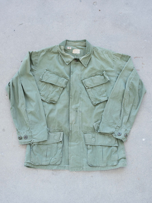 1960’s Slant Pocket Vietnam Jungle Jacket with Wear and Repairs
