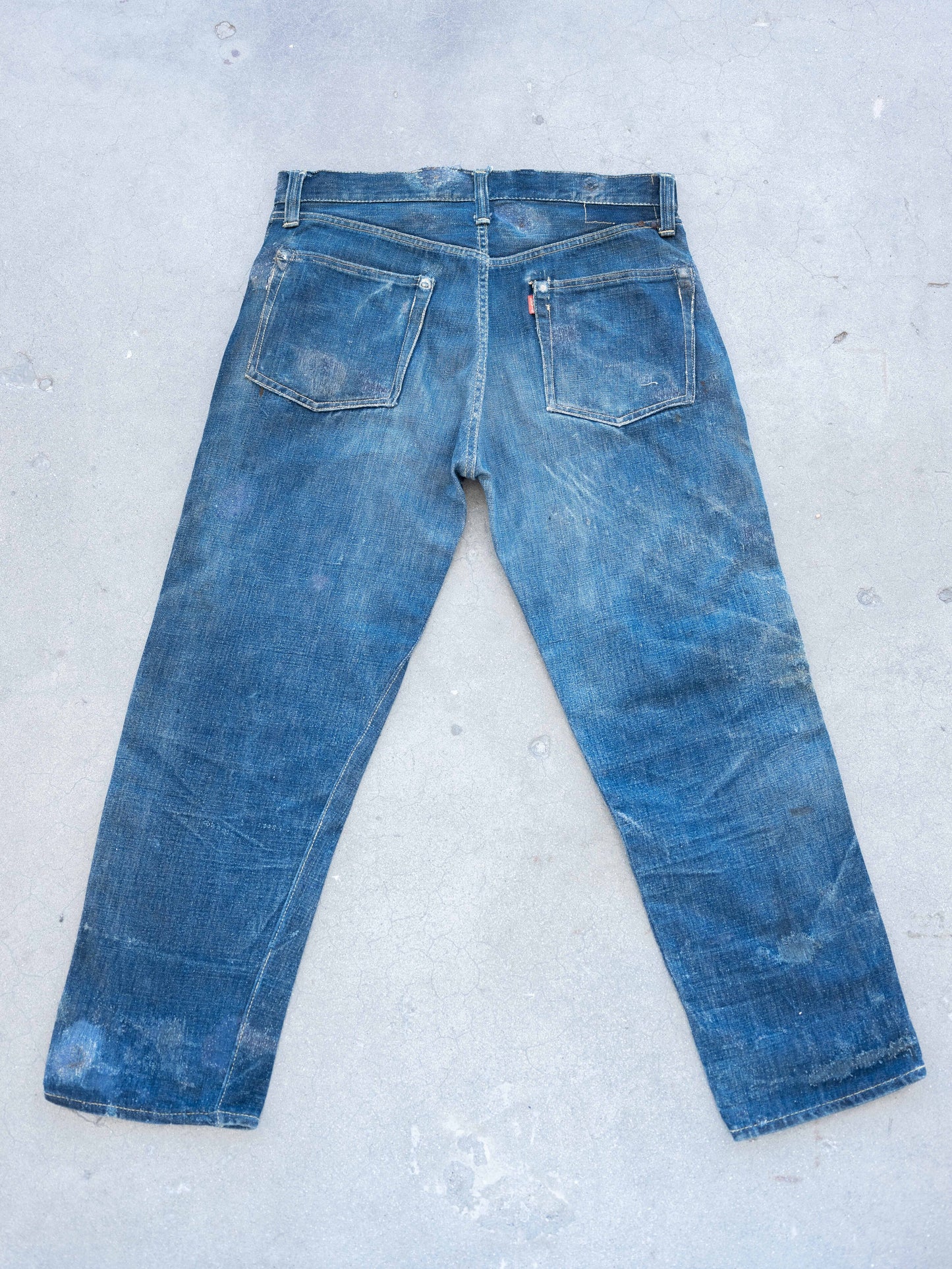 1940’s Levi’s Big E WWII S501XX in a Dark Wash with Repairs 34W