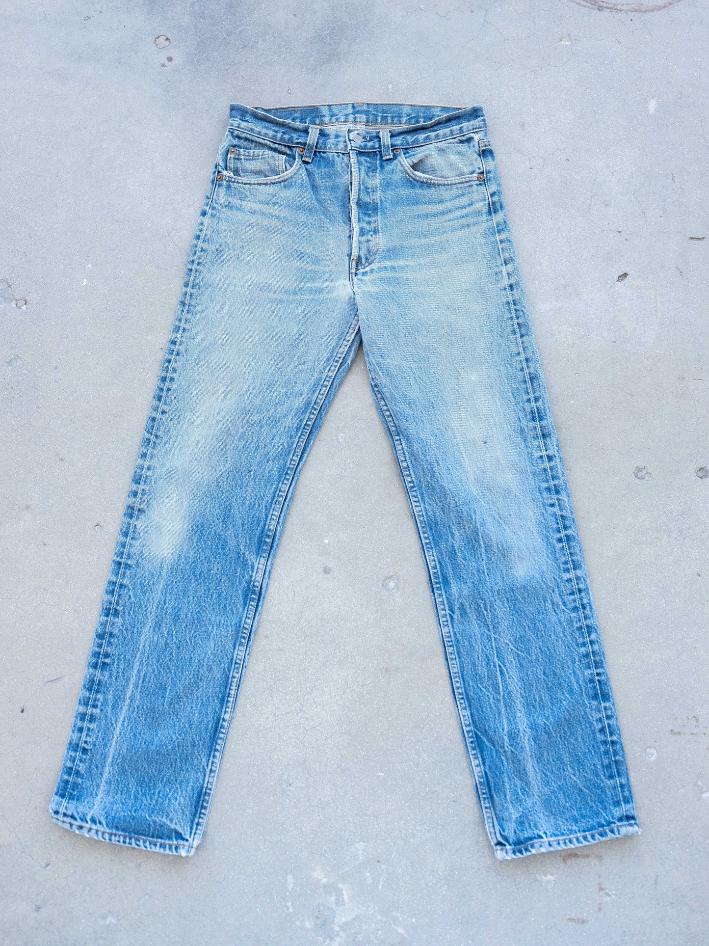 1980’s Levi’s 501s with Character and Whiskering 30W