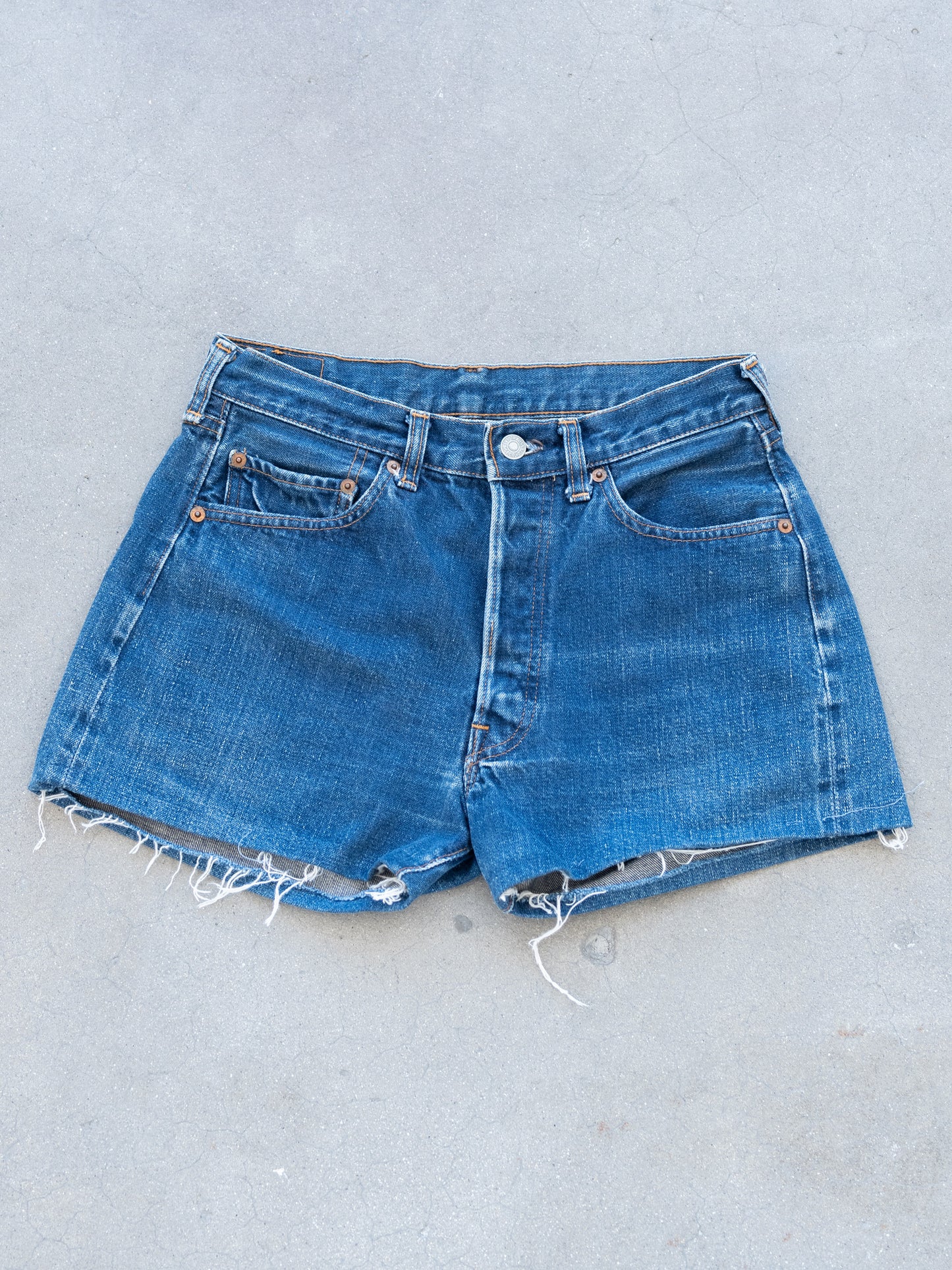 1970’s 501s Single Stitch Redline Shorts Dark Wash 29W