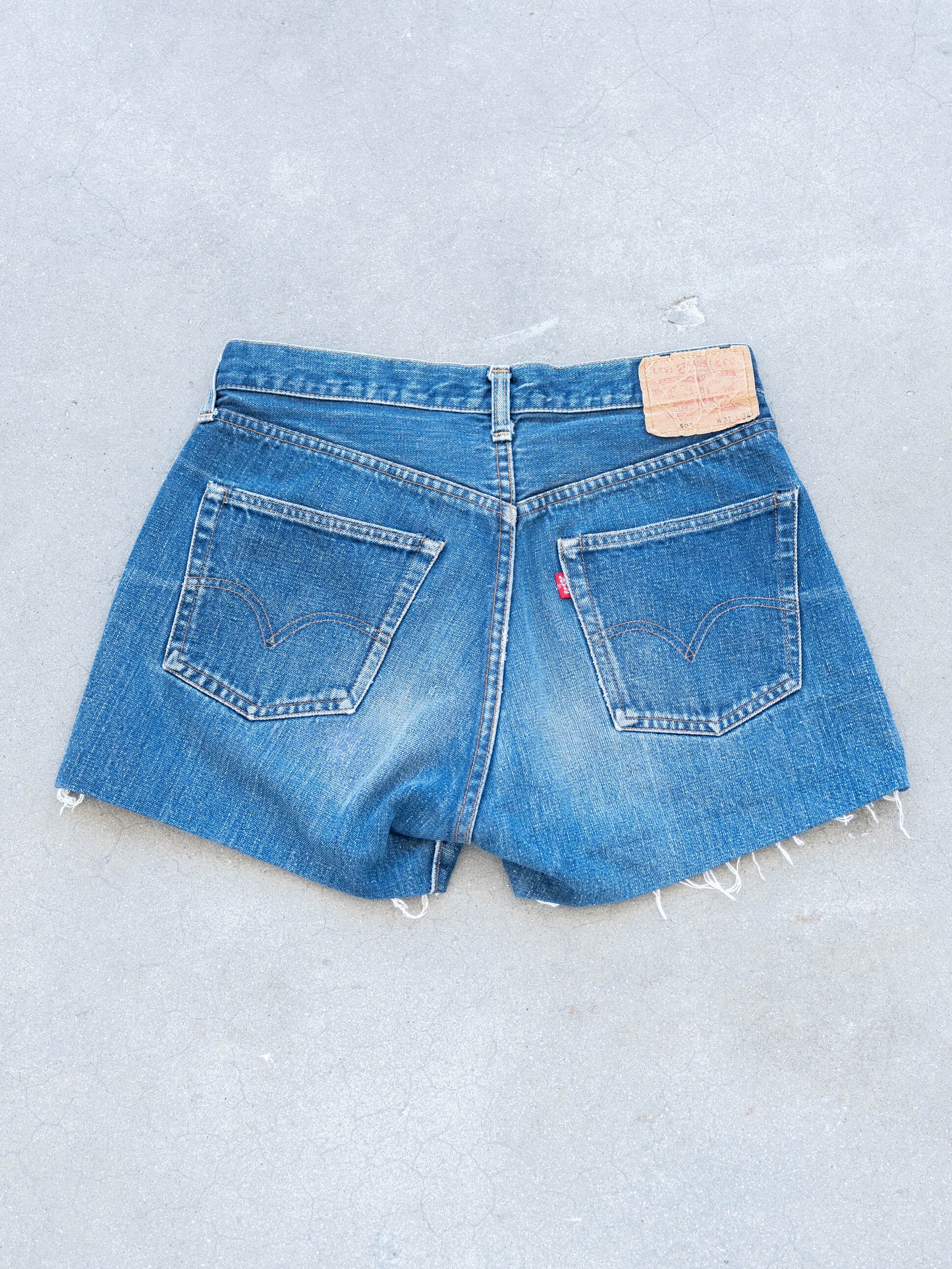 1970’s 501s Single Stitch Redline Shorts Dark Wash 29W