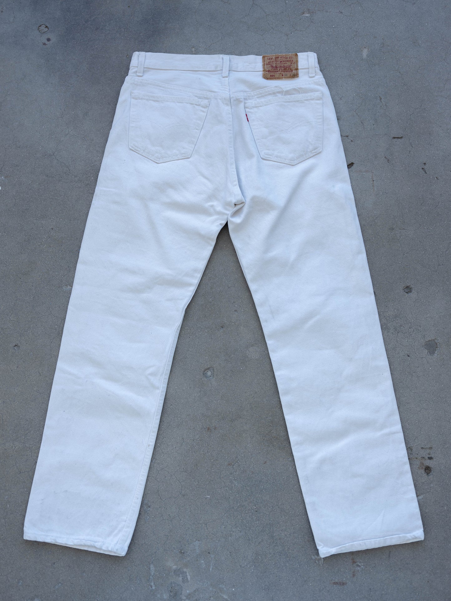 1990’s Levi’s White 501s Super Clean 33W