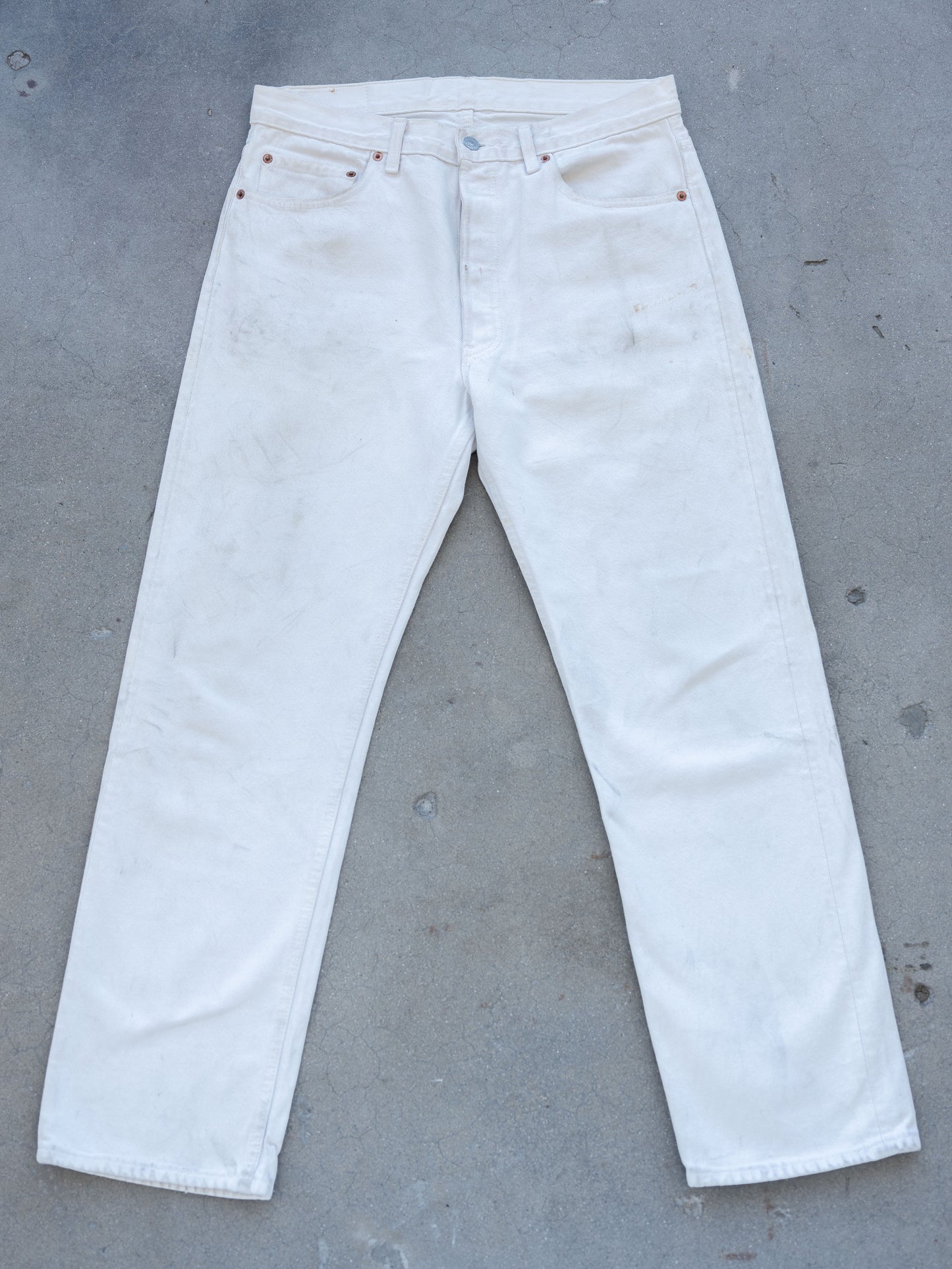 1980’s Levi’s White 501s with Subtle Character 34W