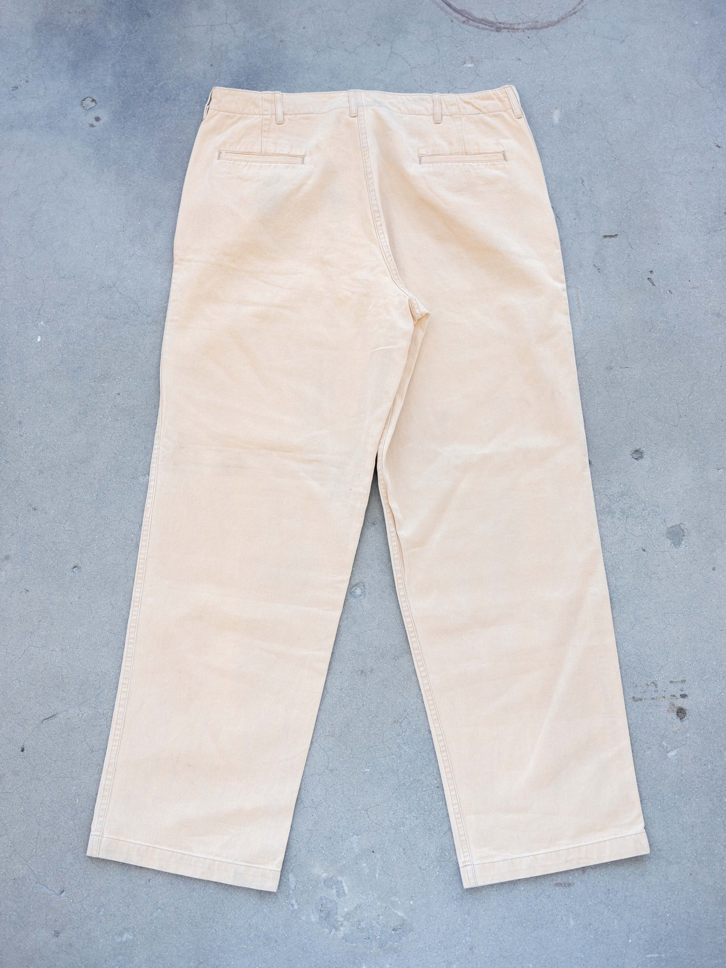 1940’s/1950’s Buttonfly Cream Wideleg Chinos 37W