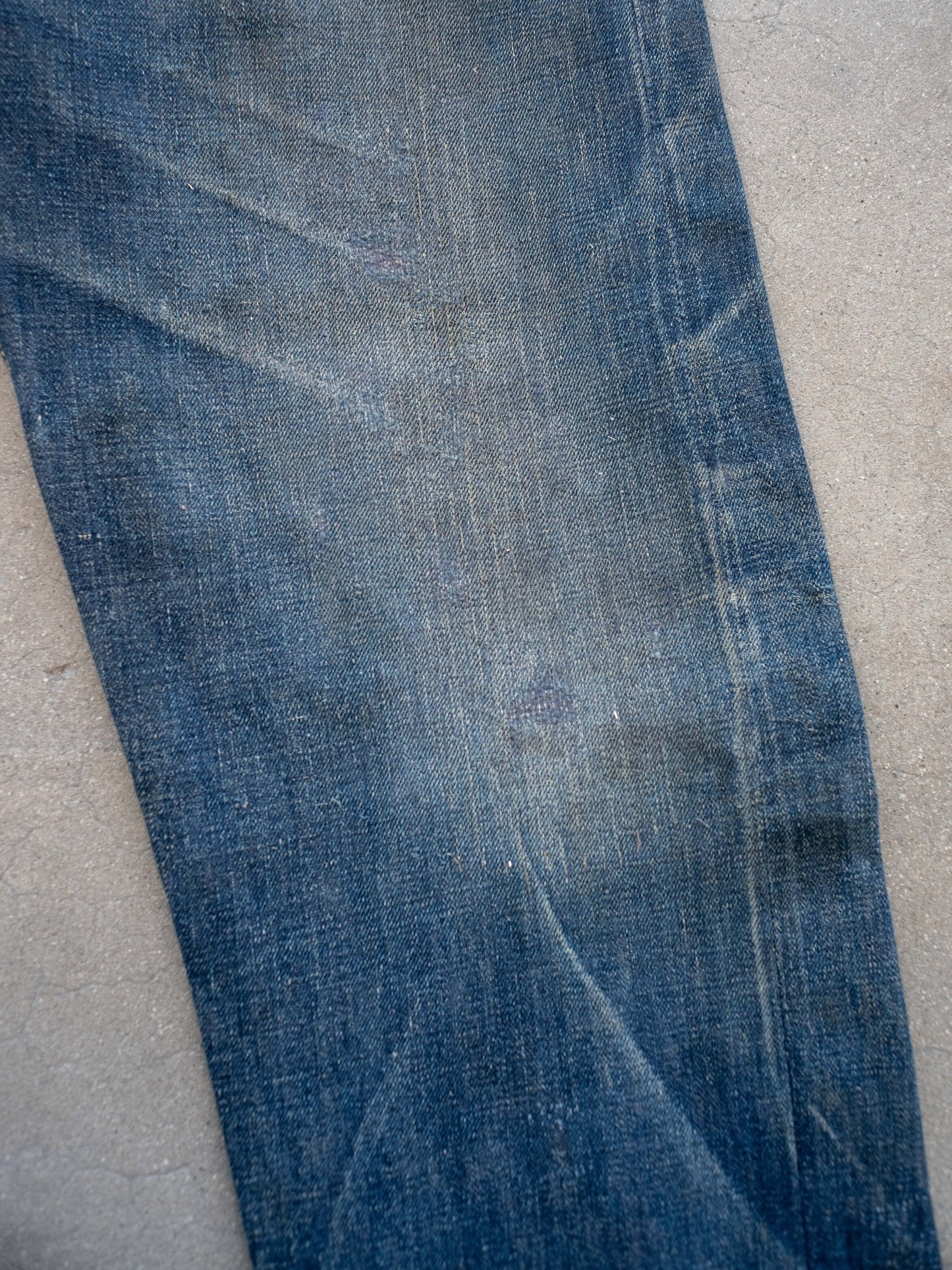 1940’s Levi’s Big E WWII S501XX in a Dark Wash with Repairs 34W