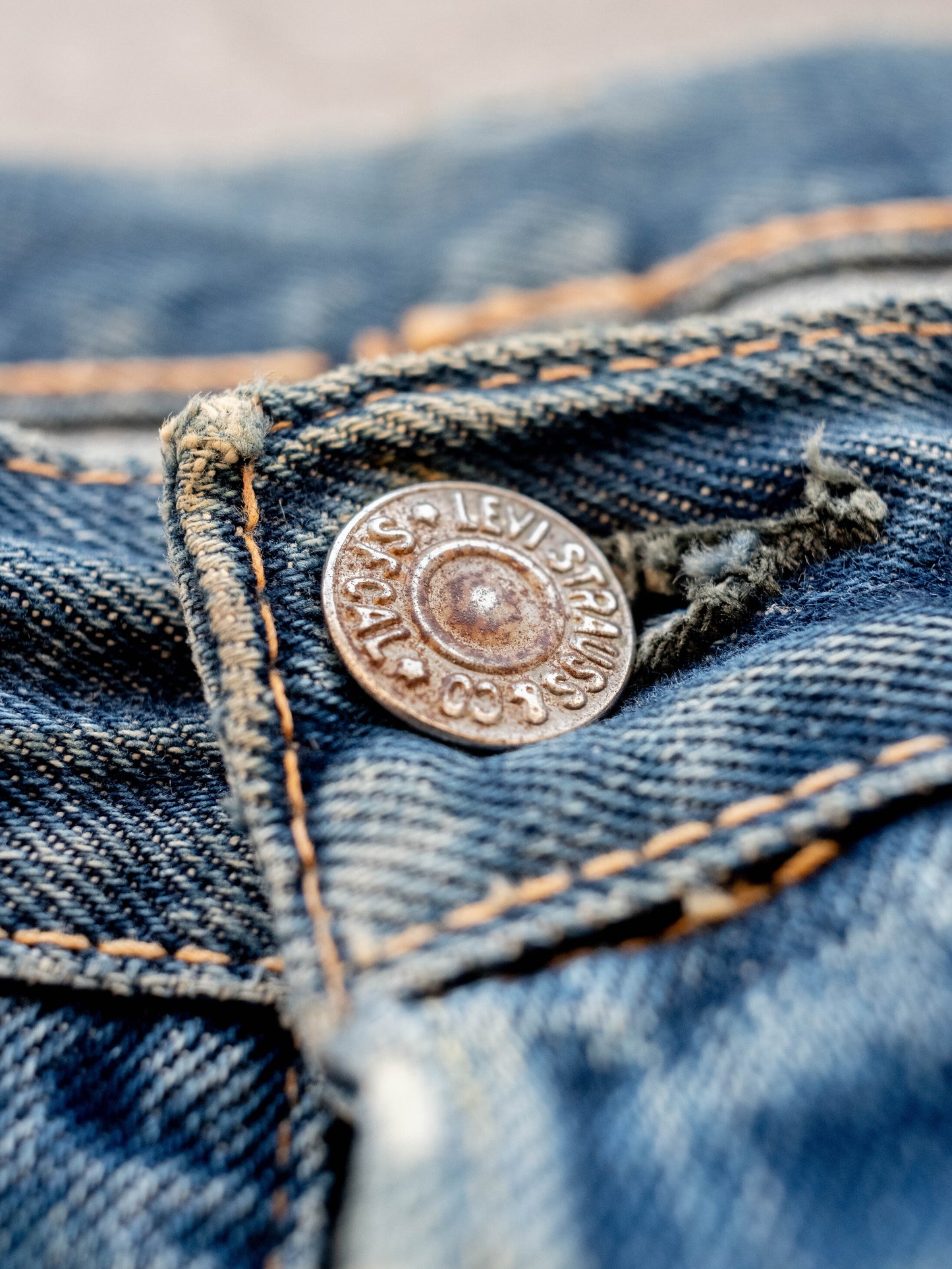 1960’s Levi’s Big E 501XX with Whiskering in Midwash 33W