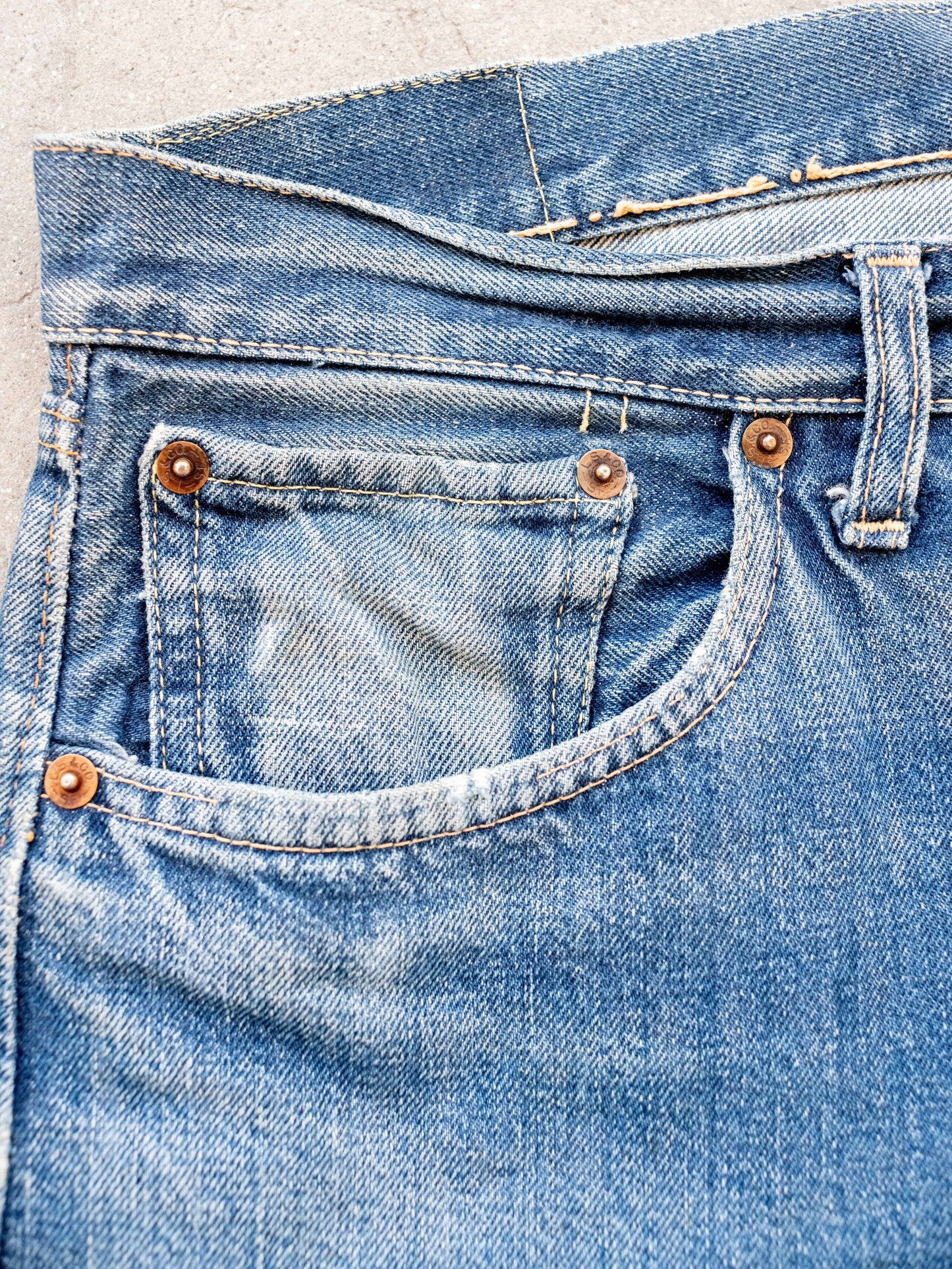 1960’s Levi’s Big E 501XX with Whiskering in Midwash 33W