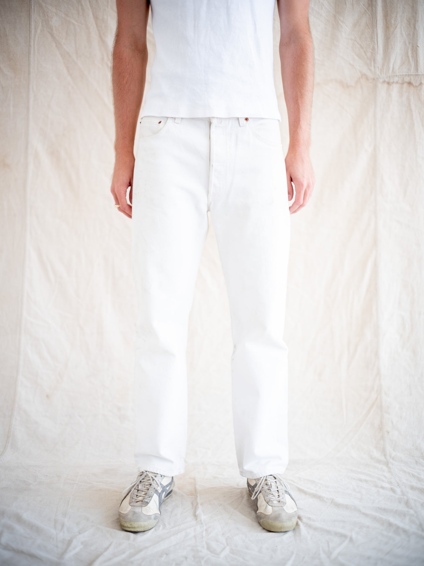 1980’s Levi’s White 501s with Subtle Character 34W