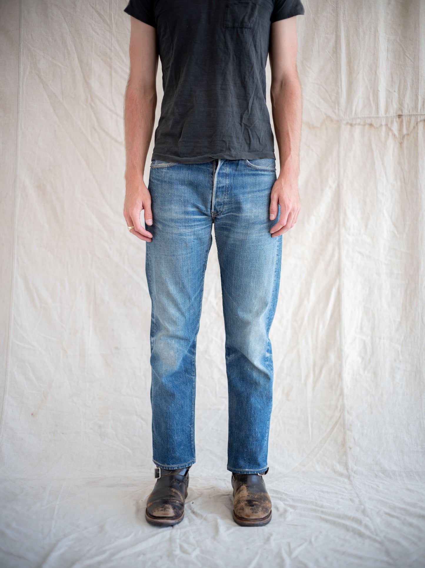 1960’s Levi’s Big E 501XX with Whiskering in Midwash 33W