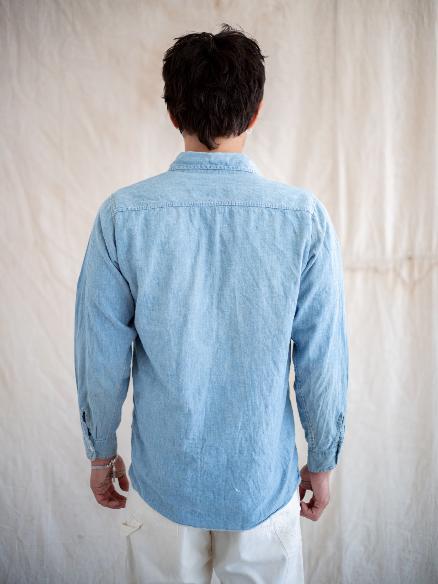 1960’s “Pure” Chambray Work Shirt with Character