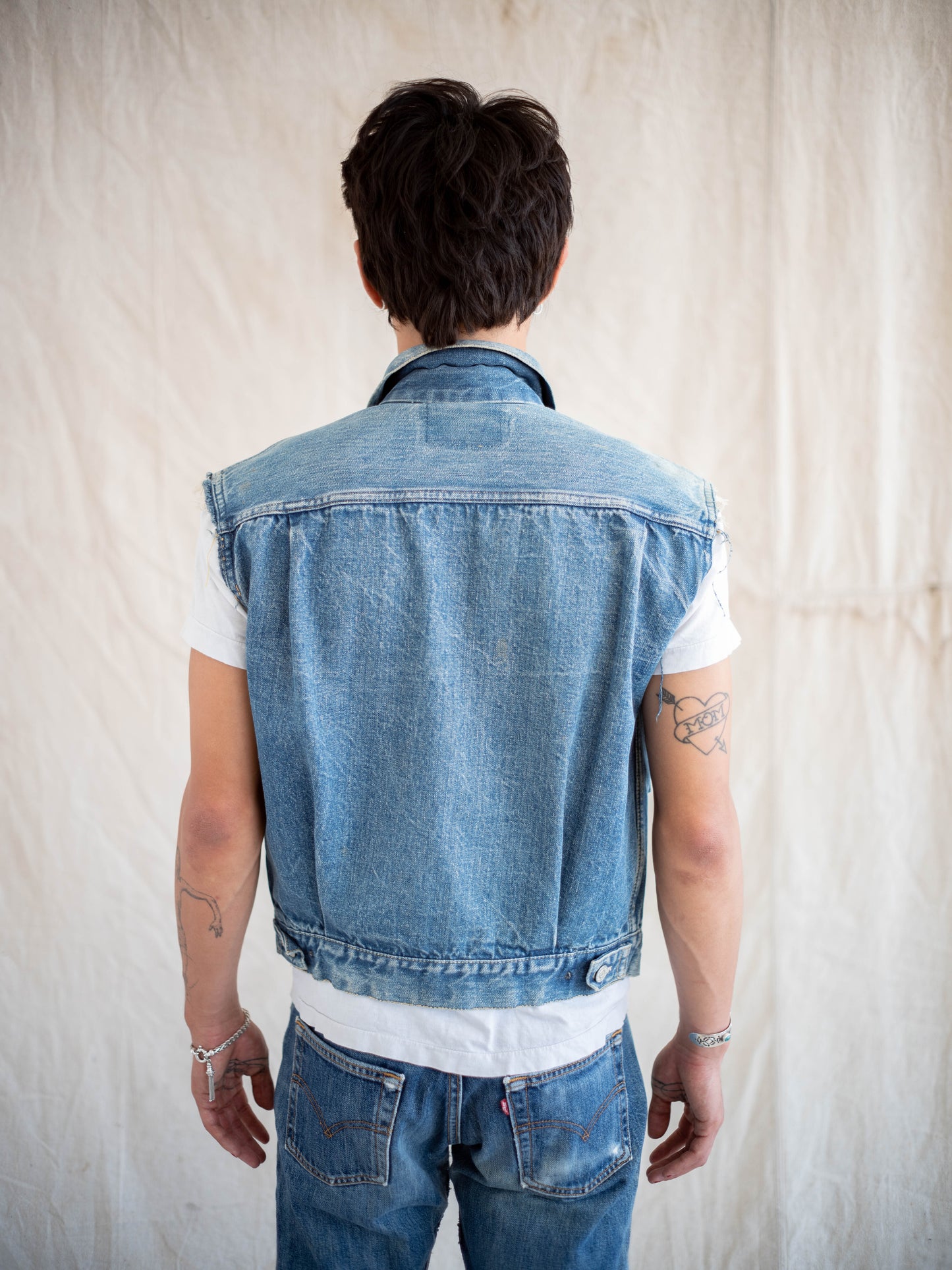 1950’s Punk/Grunge 507xx with Cut Sleeves and Flaps