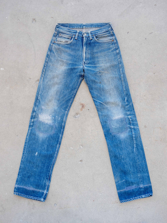1960’s Levi's 502 Big E Selvedge with Paint, Wear, and Repairs 30W