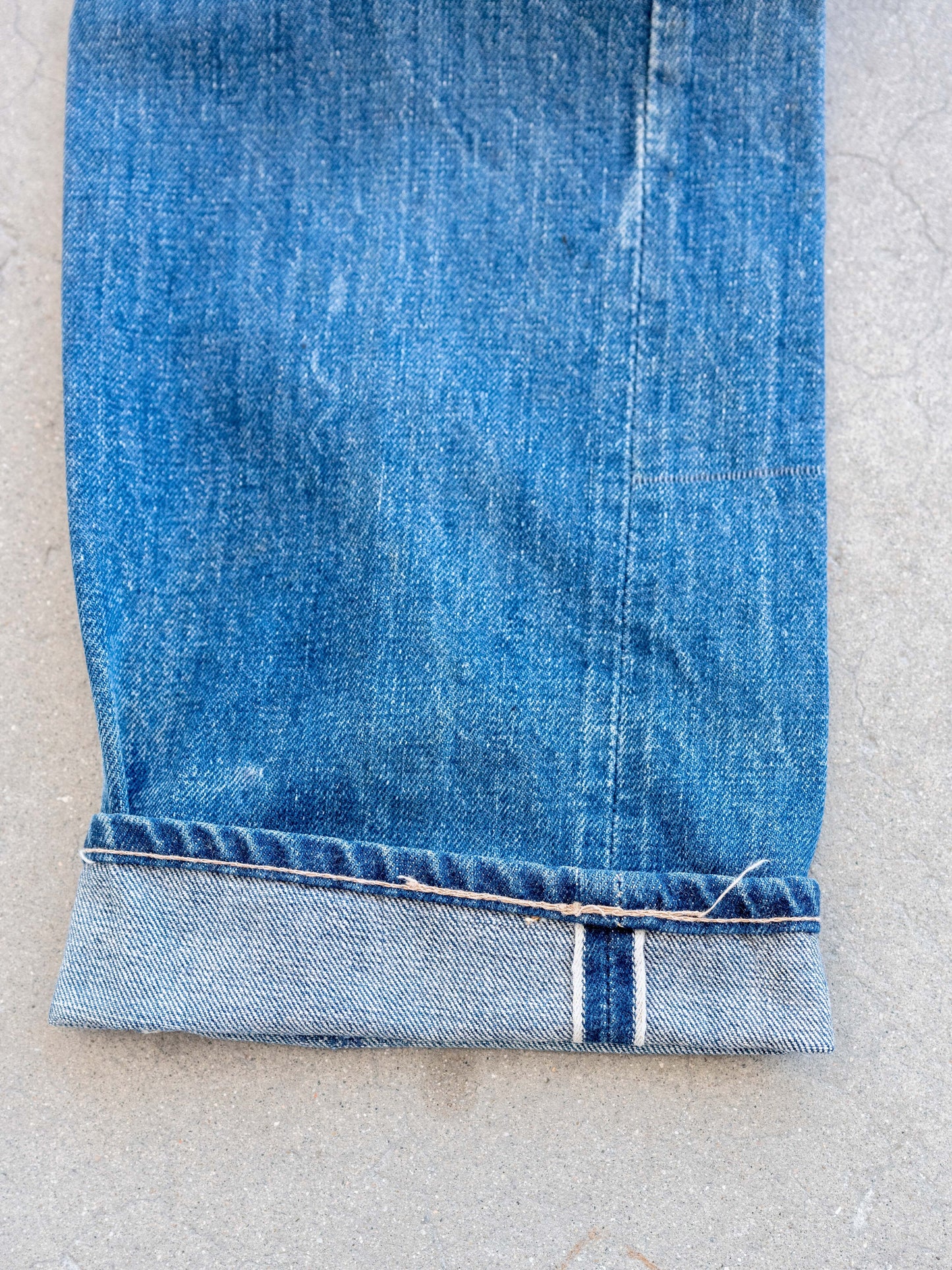 1960’s Levi's 502 Big E Selvedge with Paint, Wear, and Repairs 30W