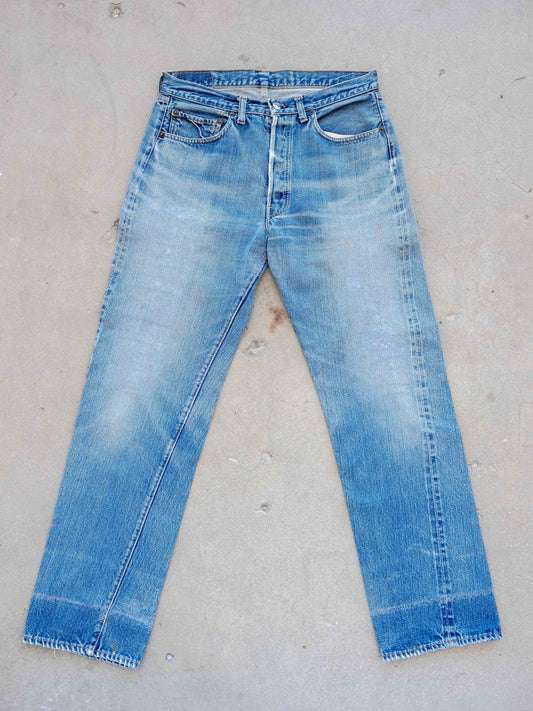 1960’s Levi’s Big E 501s in a Light Midwash with Repairs 33W