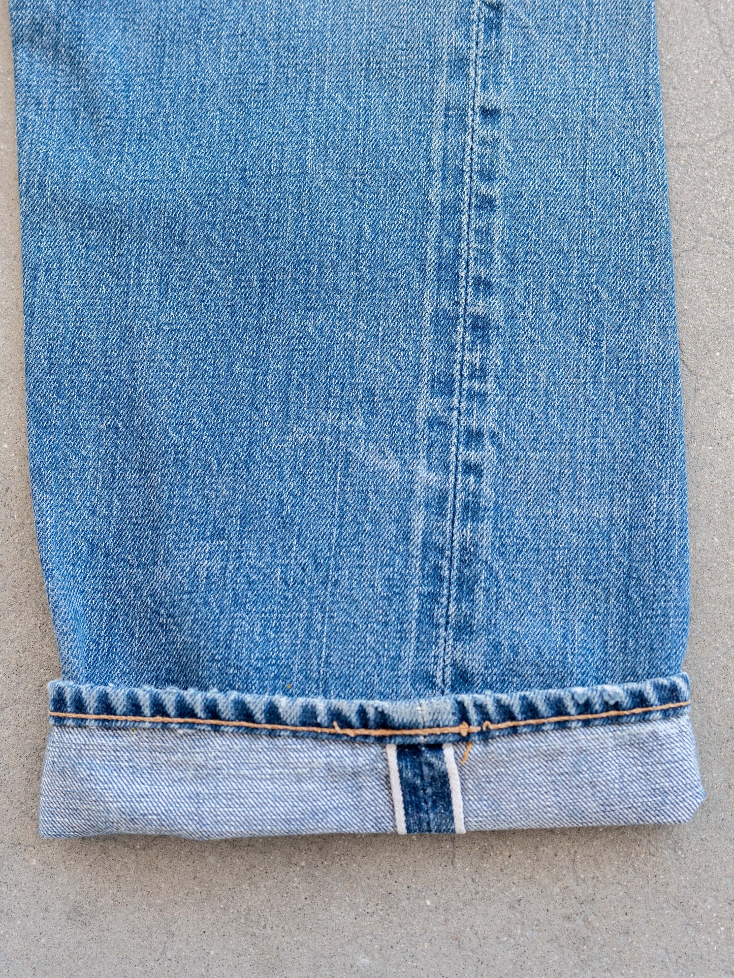 1960’s Levi’s Big E 501s in a Light Midwash with Repairs 33W
