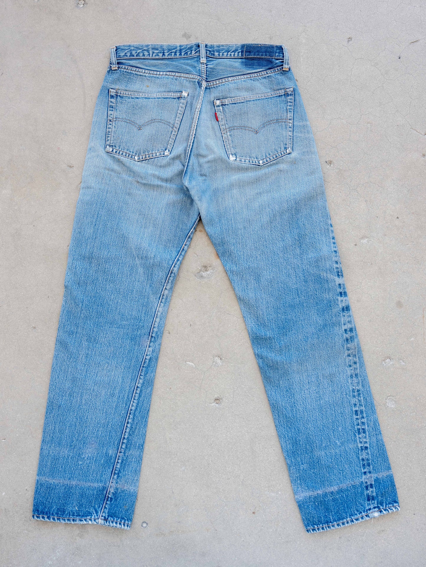 1960’s Levi’s Big E 501s in a Light Midwash with Repairs 33W