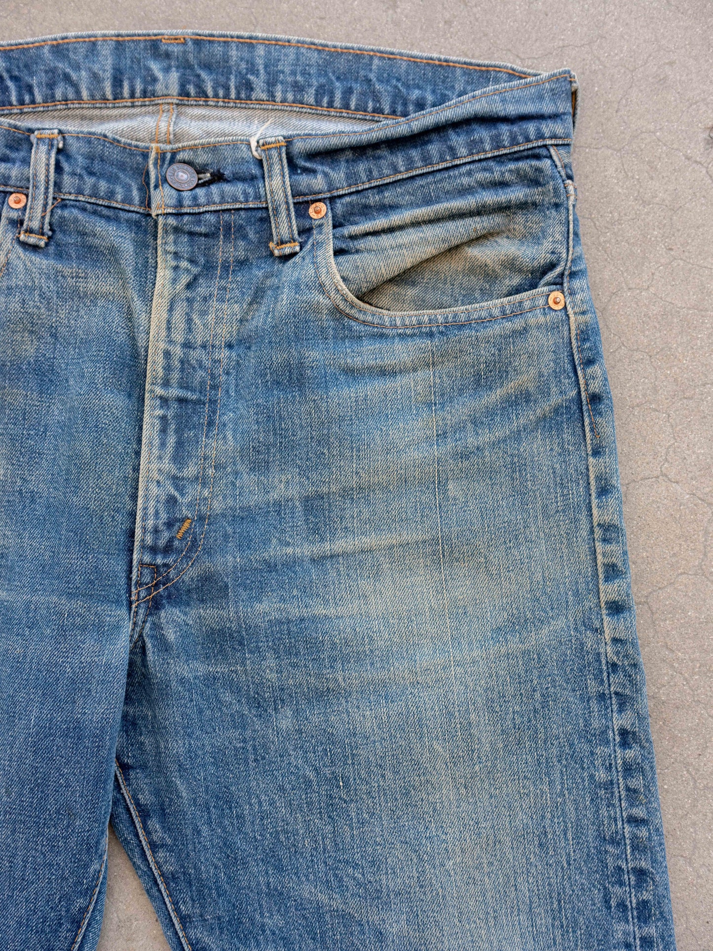 1970’s Levi’s 505 Single Stitch with Mudwash and Whiskers 35W