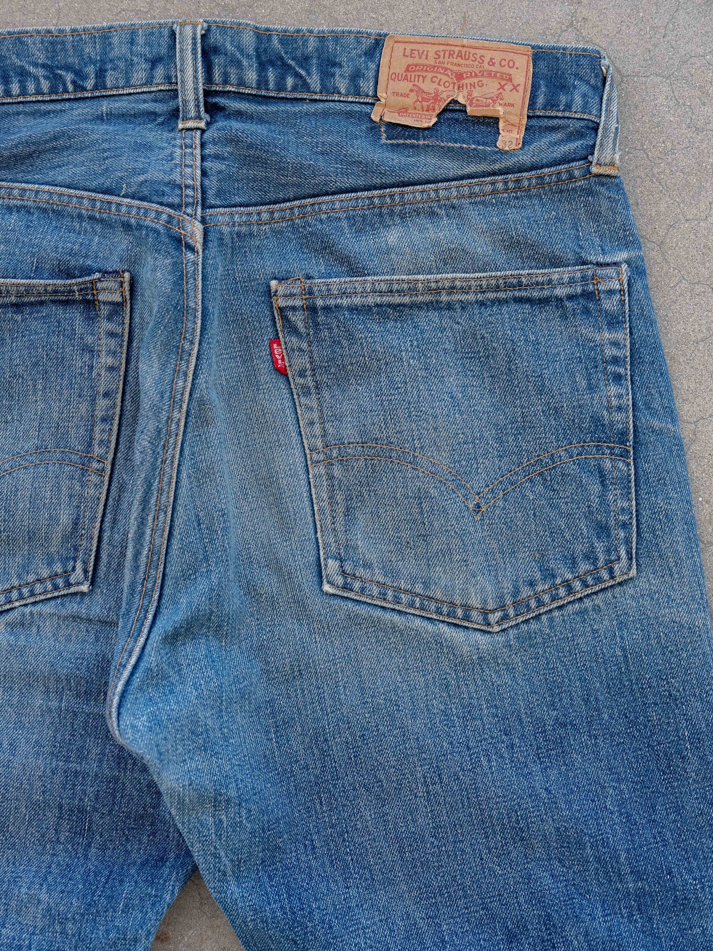1970’s Levi’s 505 Single Stitch with Mudwash and Whiskers 35W