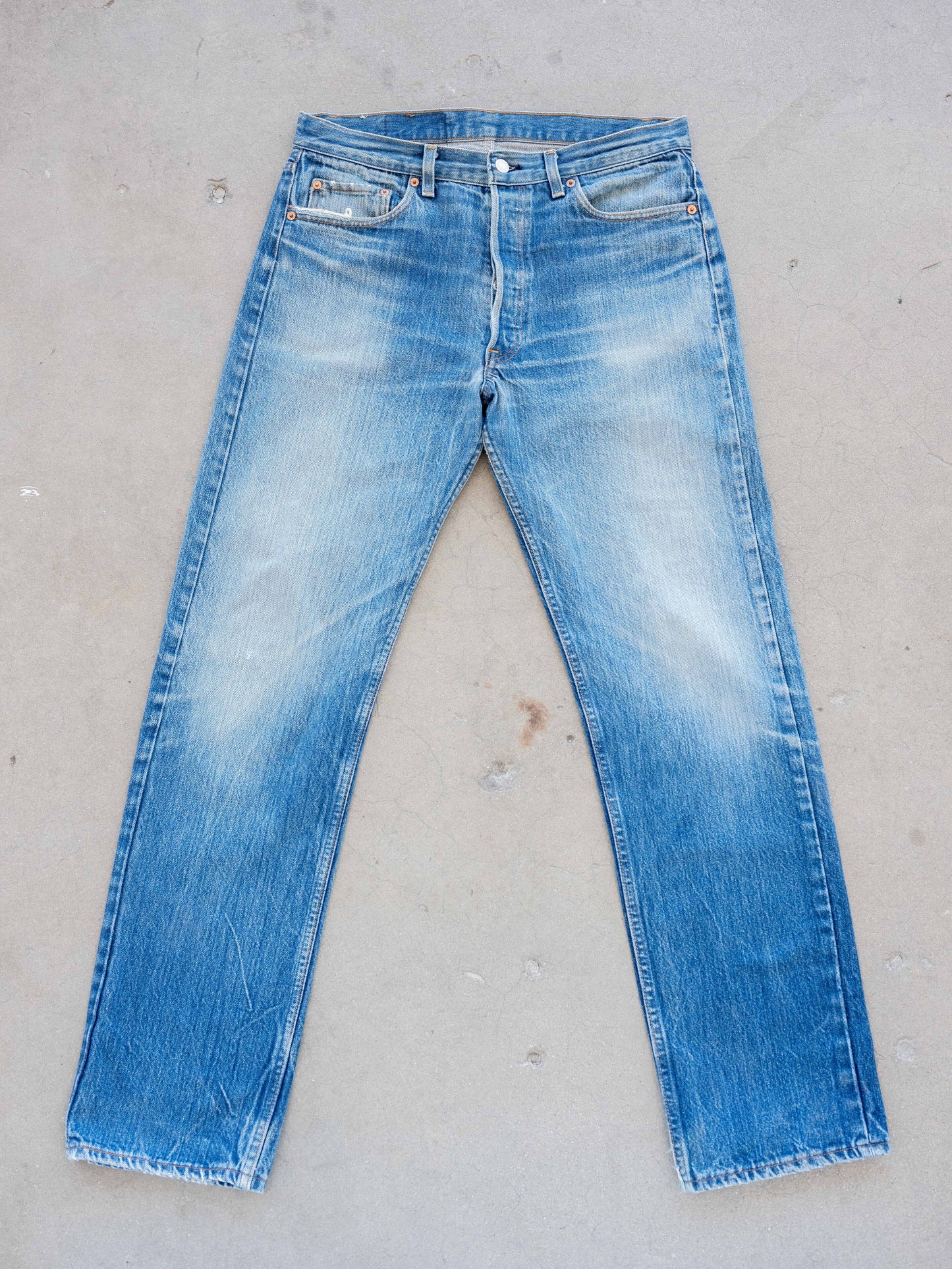 1980’s Levi’s 501 with Great Whiskering and Wash 34W