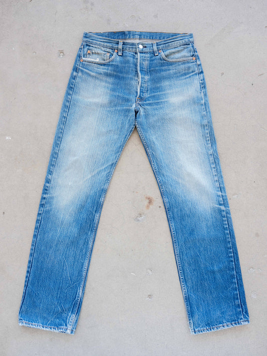 1980’s Levi’s 501 with Great Whiskering and Wash 34W