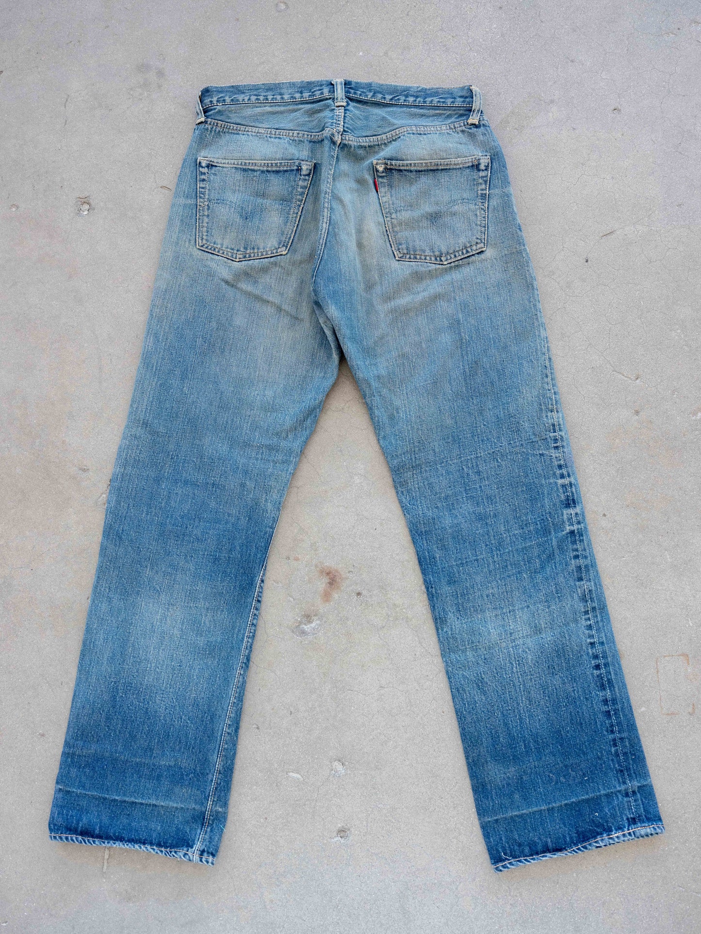 1947 Model Levi's 501 in a Dark Midwash with Whiskering