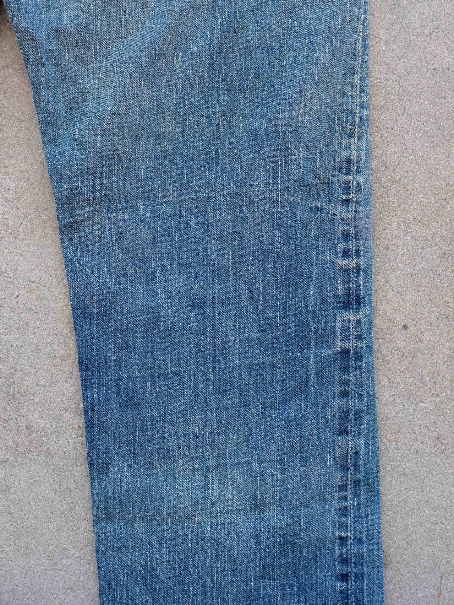 1947 Model Levi's 501 in a Dark Midwash with Whiskering