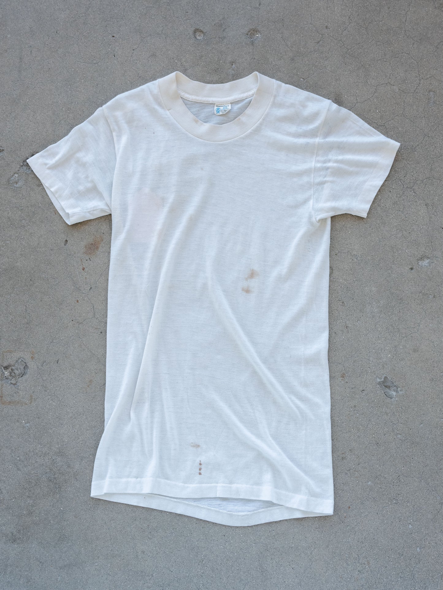 1970’s Stained Sheer White Blank Tee