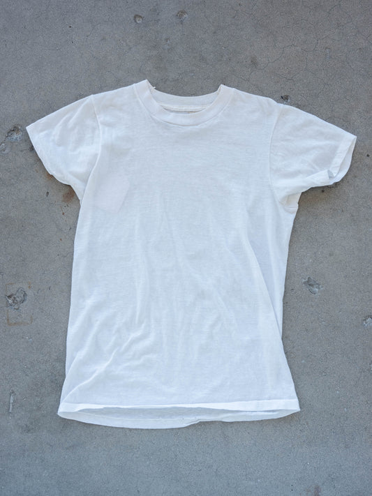 1980’s White Blank Top (Size Small)